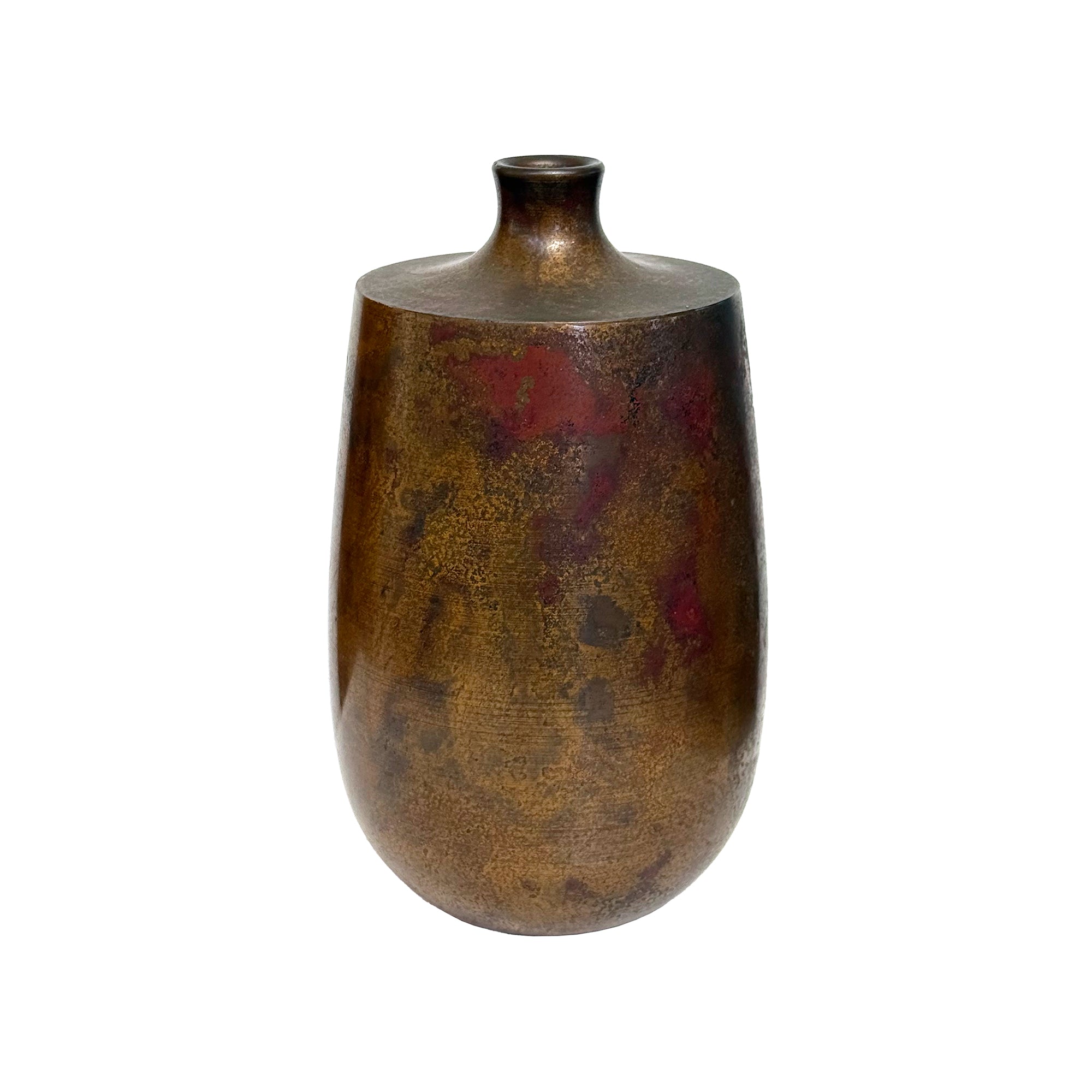 Japanese Bronze Vase with Applied Patina