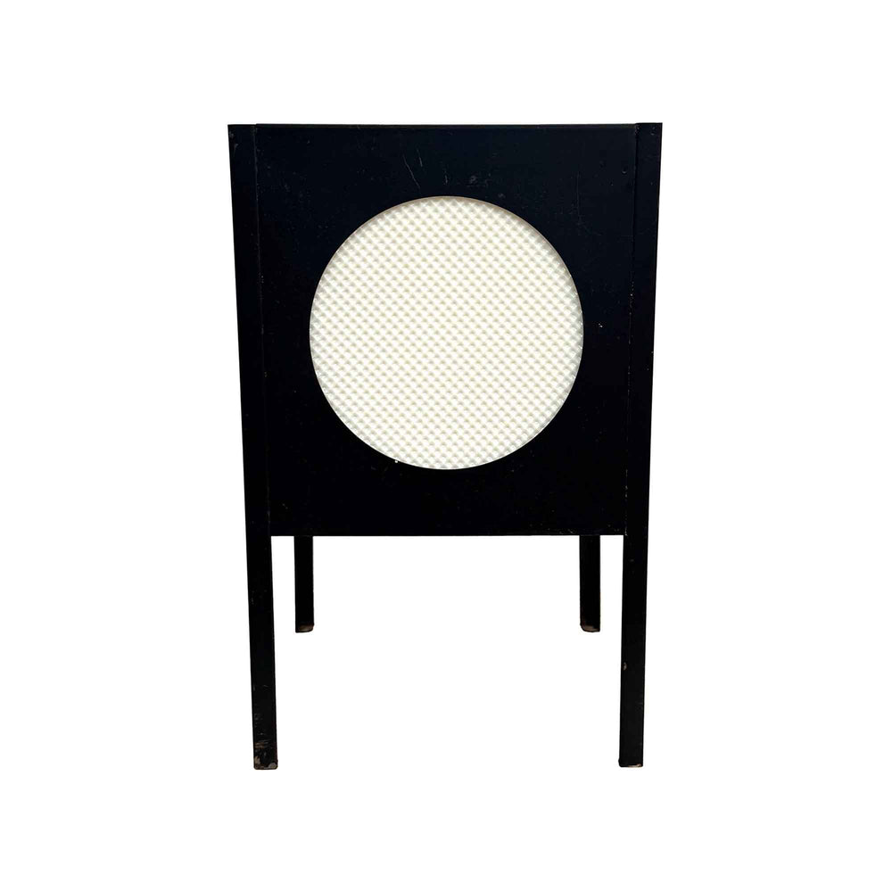 Japanese Enameled Metal Cube Table Lamp