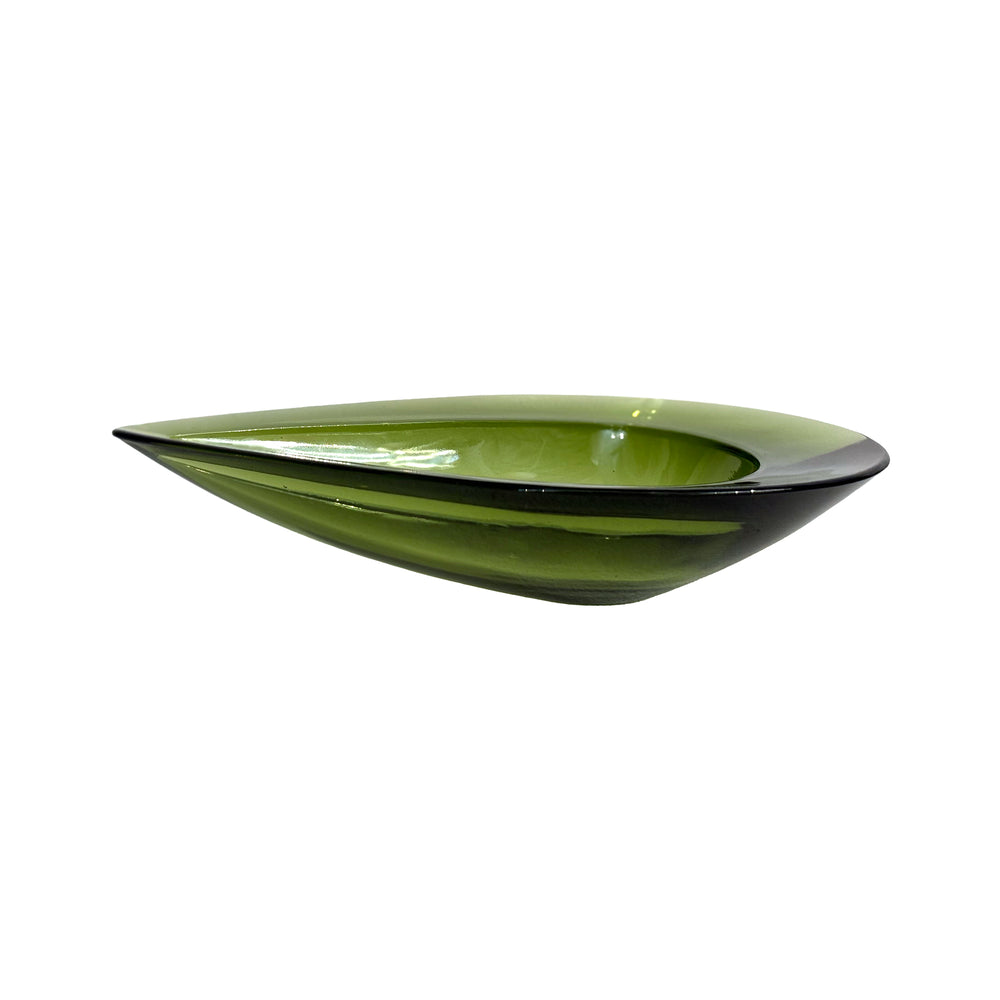 Japanese Green Glass Teardrop Catch-All