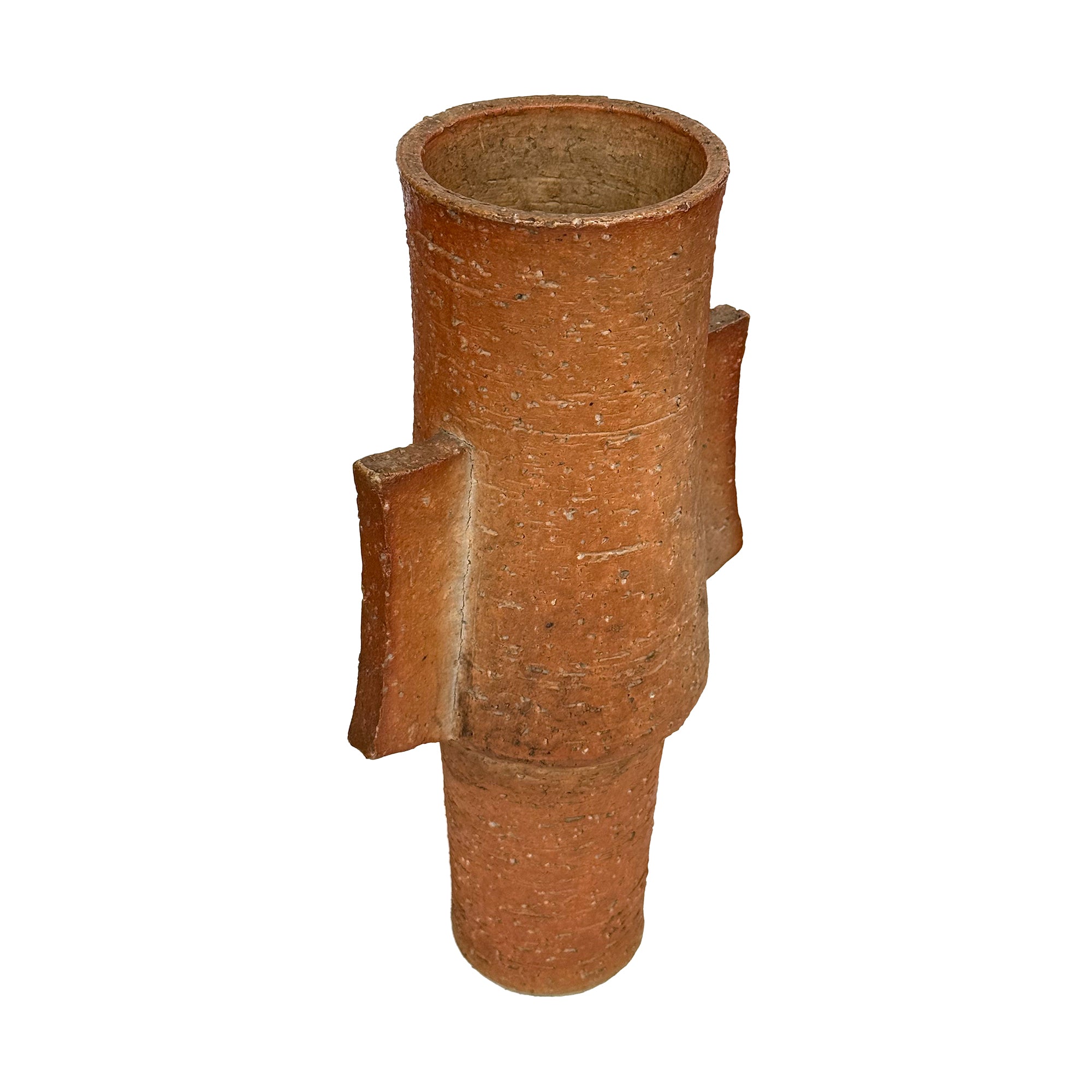 Japanese Modernist Studio Terra Cotta Vase