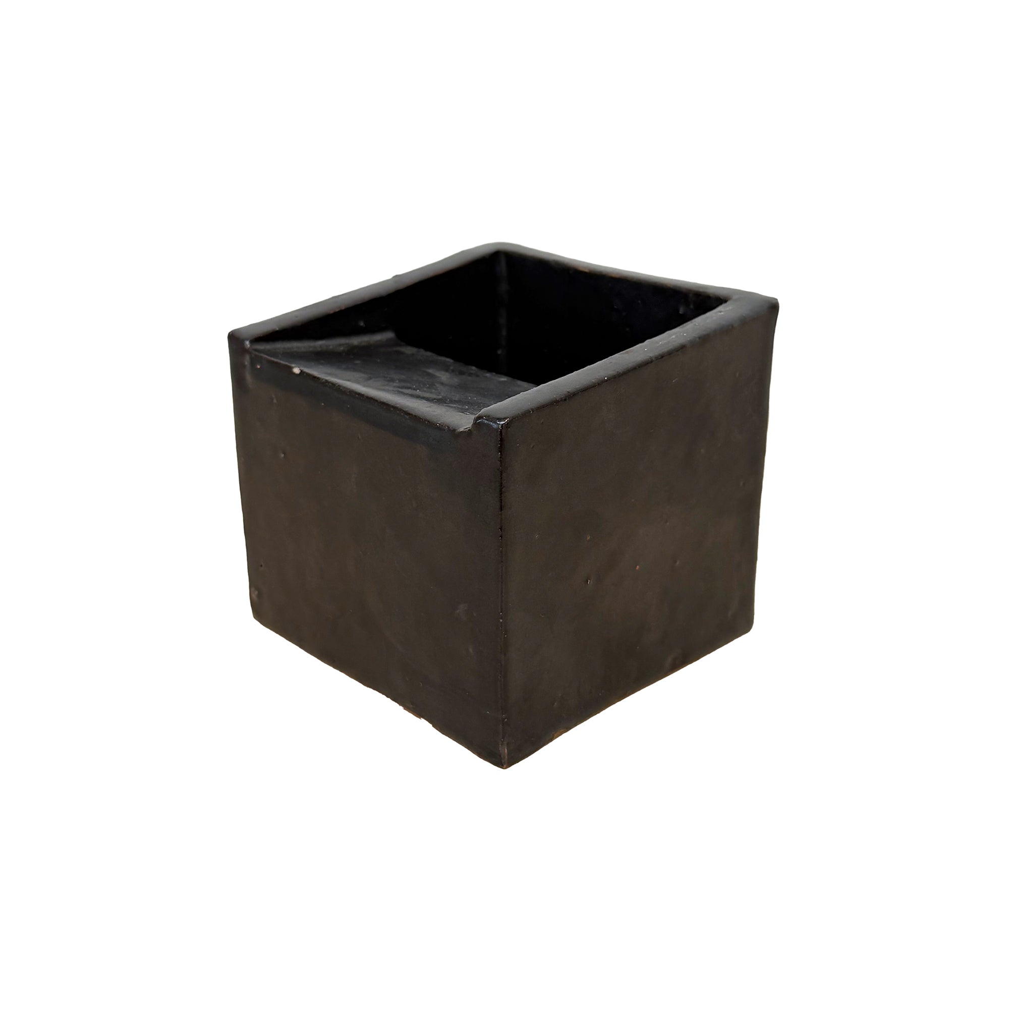 Japanese Studio Ceramic Cube Ikebana Vase