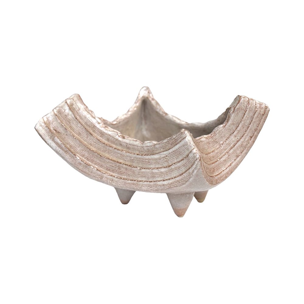 Japanese Studio Ceramic Footed Ikebana Vase