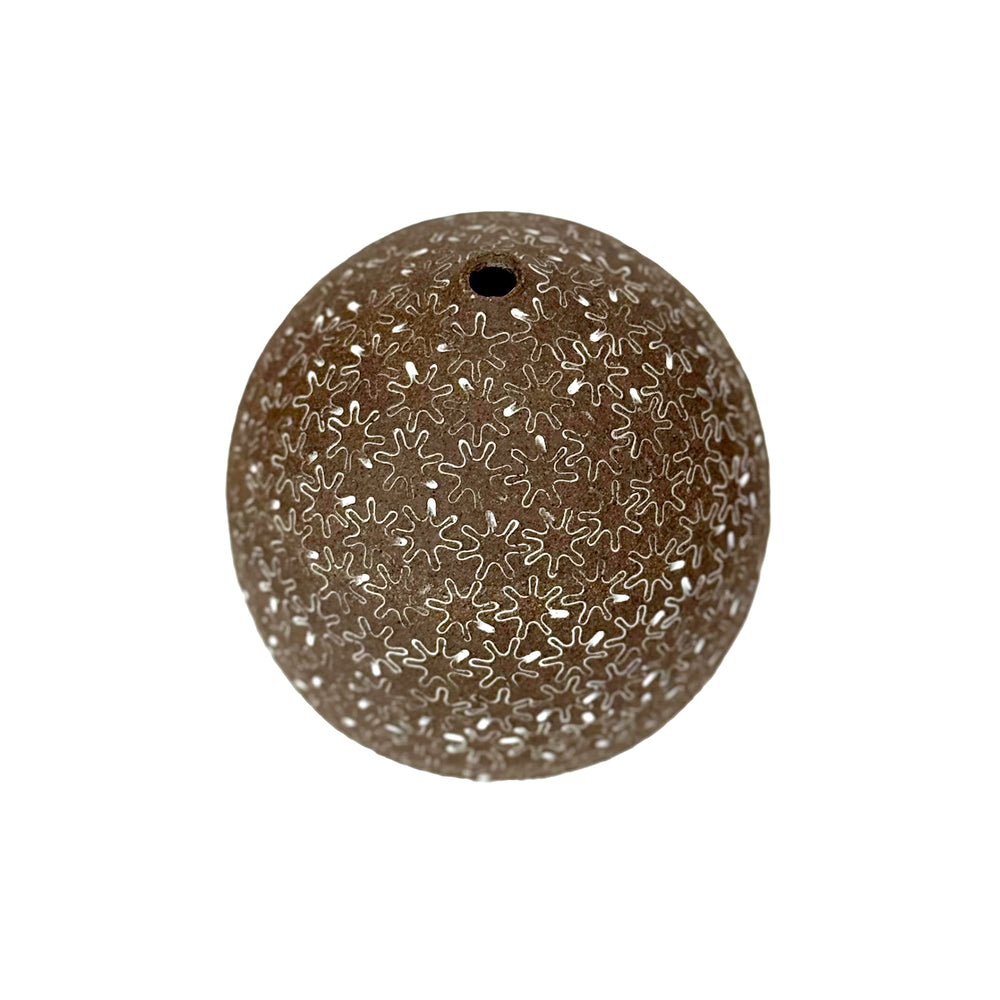 Japanese Studio Ceramic Weedpot with Star Pattern Decoration