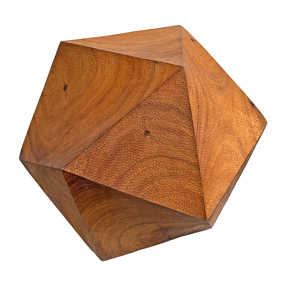Large Carved Wood Hard/Soft Geometric Sculpture by Aleph Geddis
