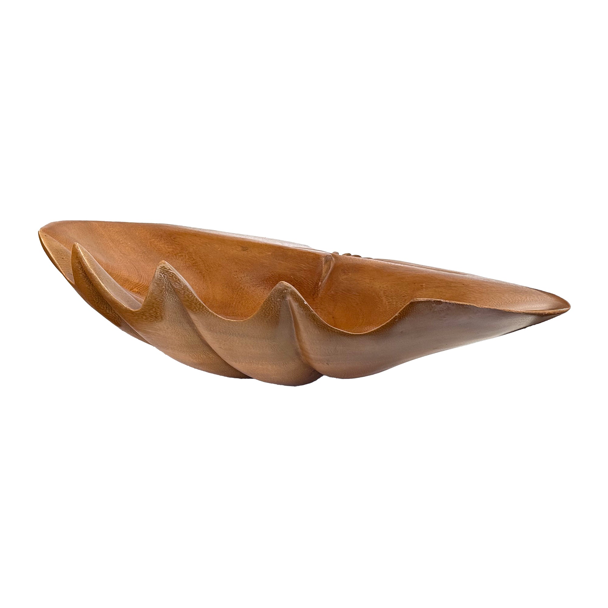 Large Carved Wood Shell