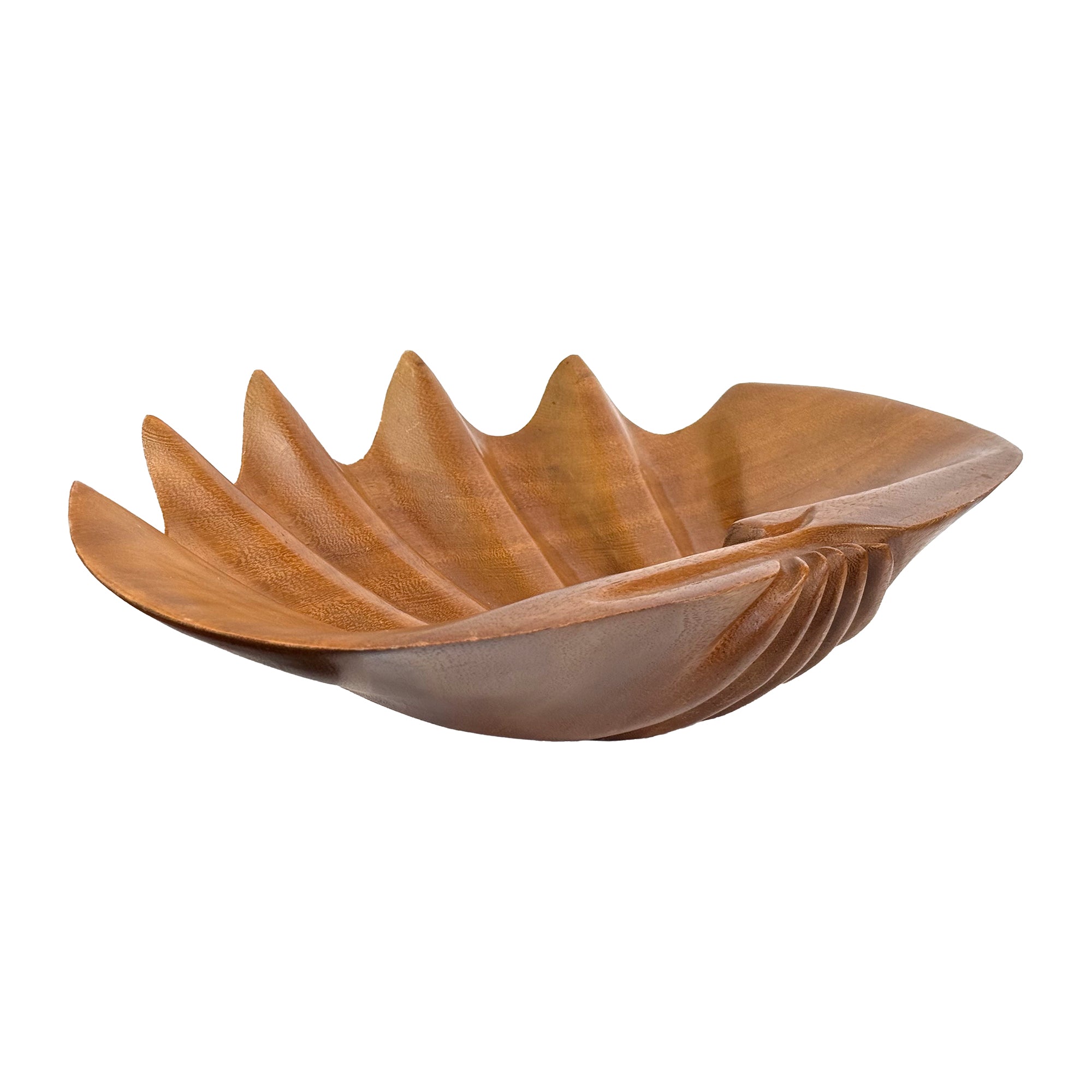 Large Carved Wood Shell