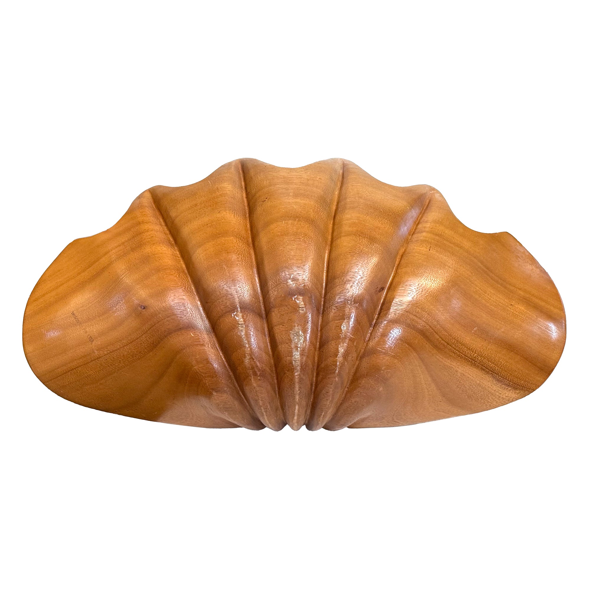 Large Carved Wood Shell