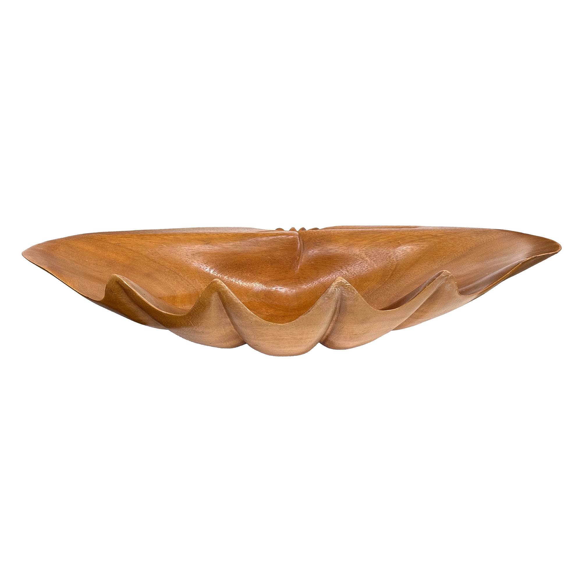 Large Carved Wood Shell