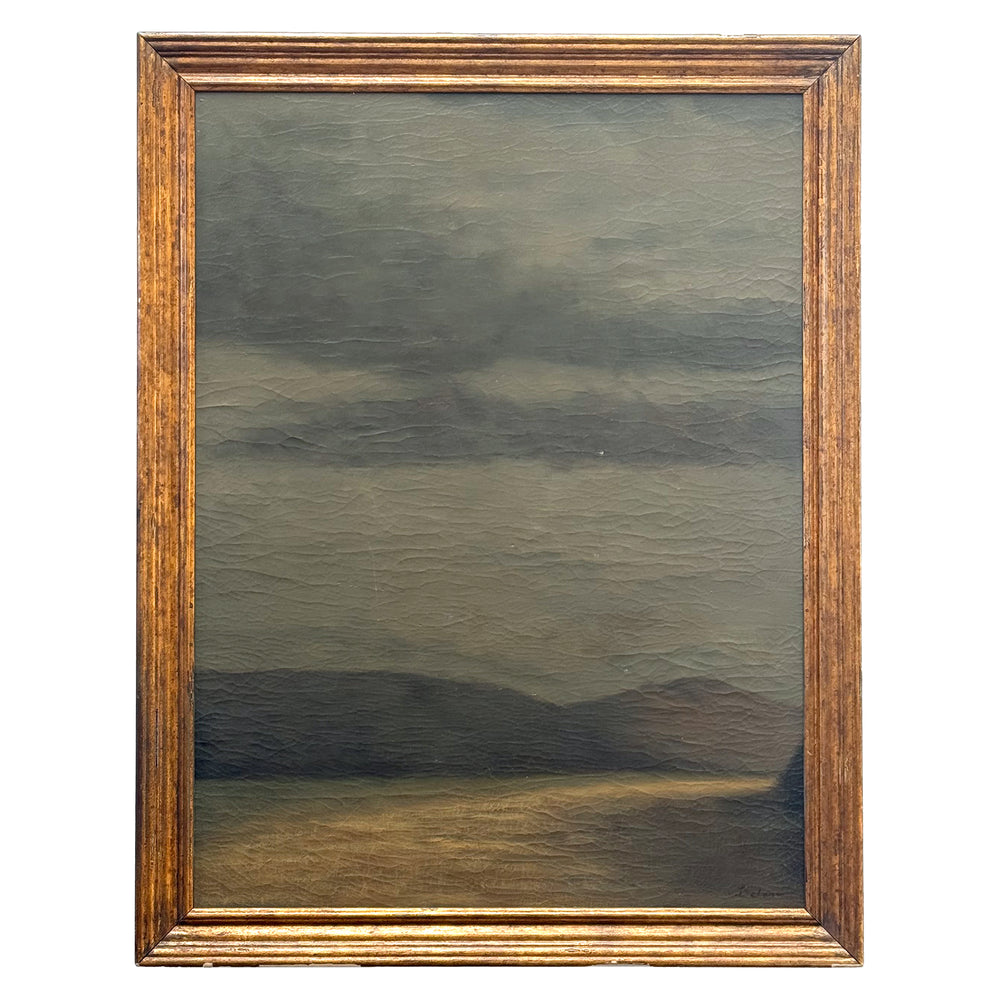 Large Early 20th Century Minimalist Landscape Painting on Board