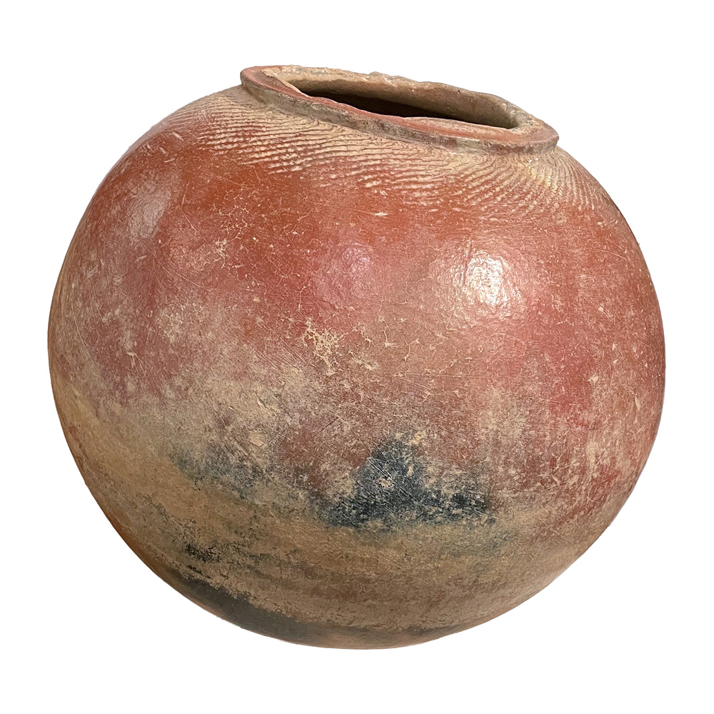 Large Mexican Spherical Terra Cotta Vessel