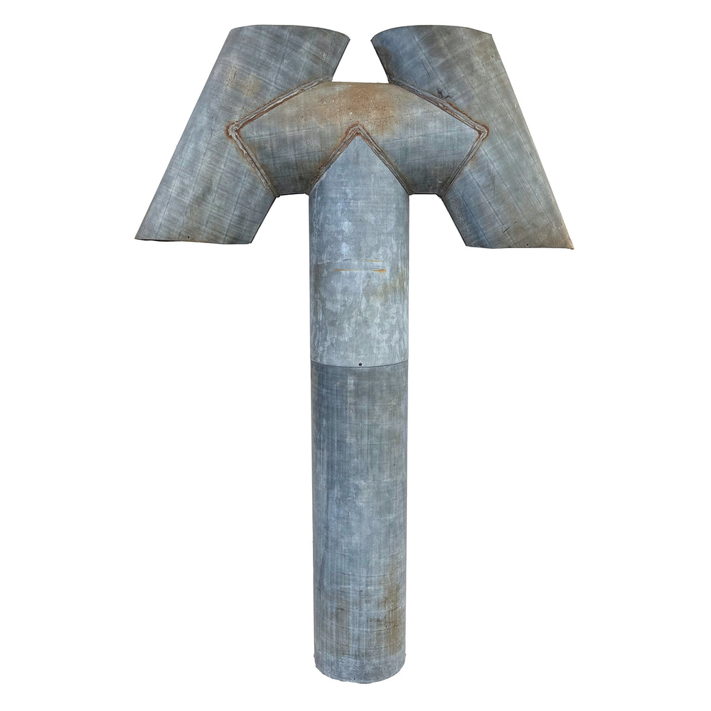 Large Modernist Galvanized Tubular Steel Sculpture