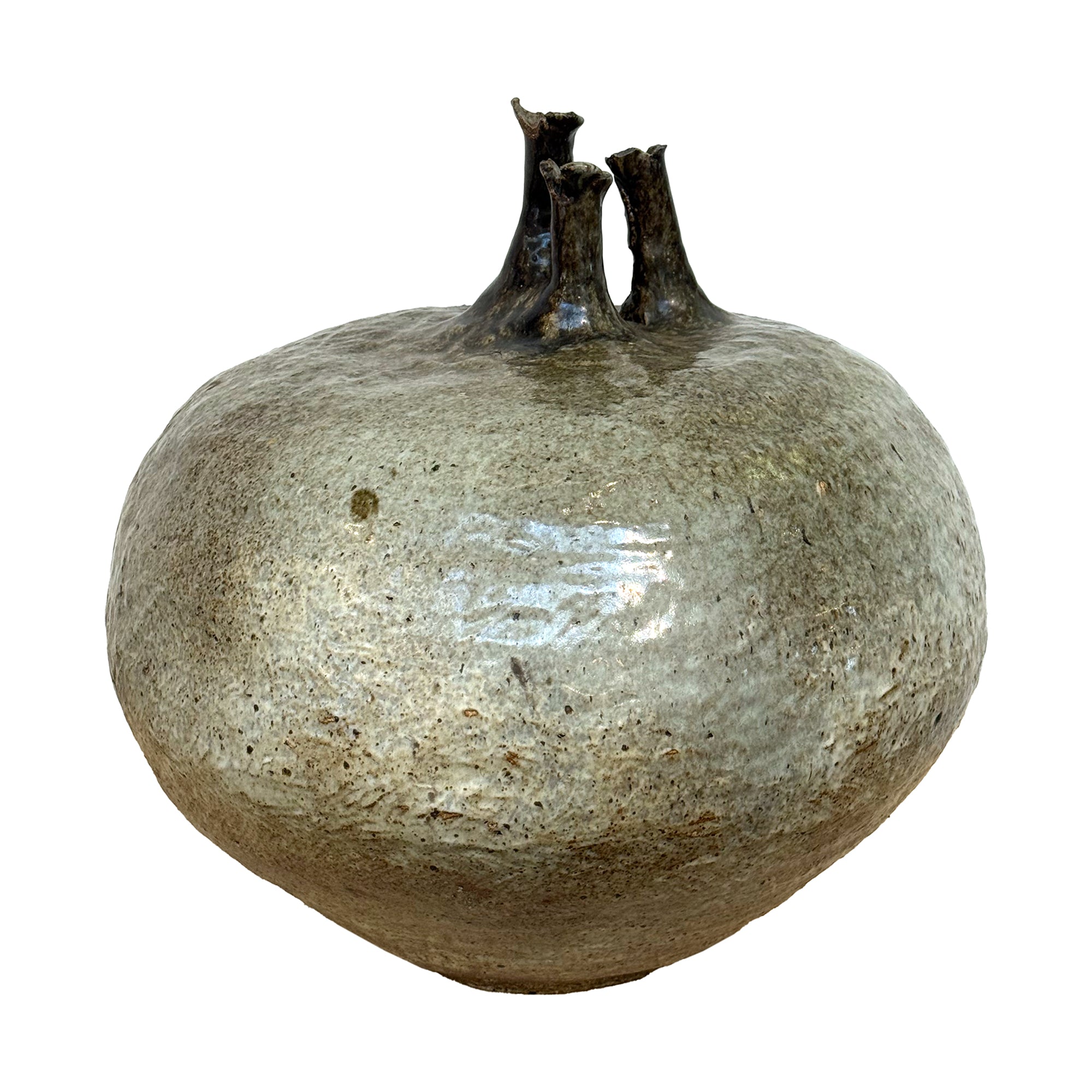 Large Studio Ceramic 3-Spouts Vessel by Grace Songolo