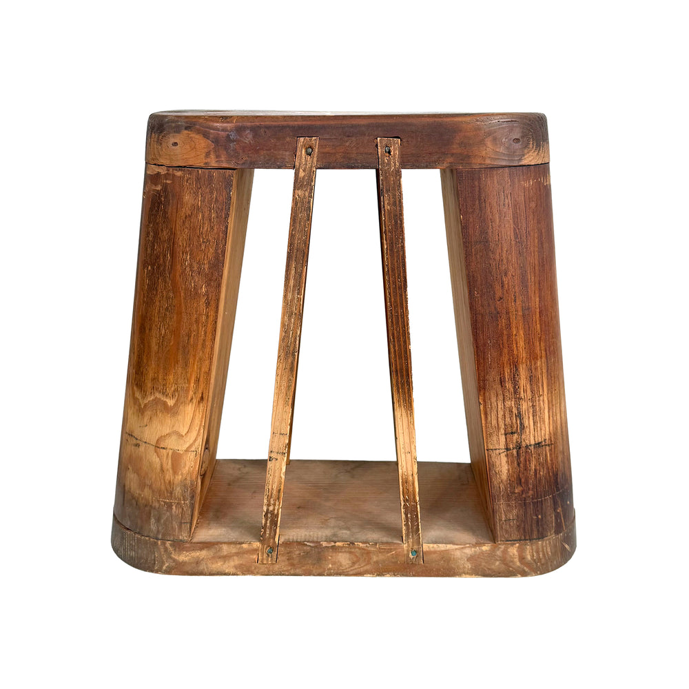 Late 19th-Century Japanese Wood Boat Maker's Stool