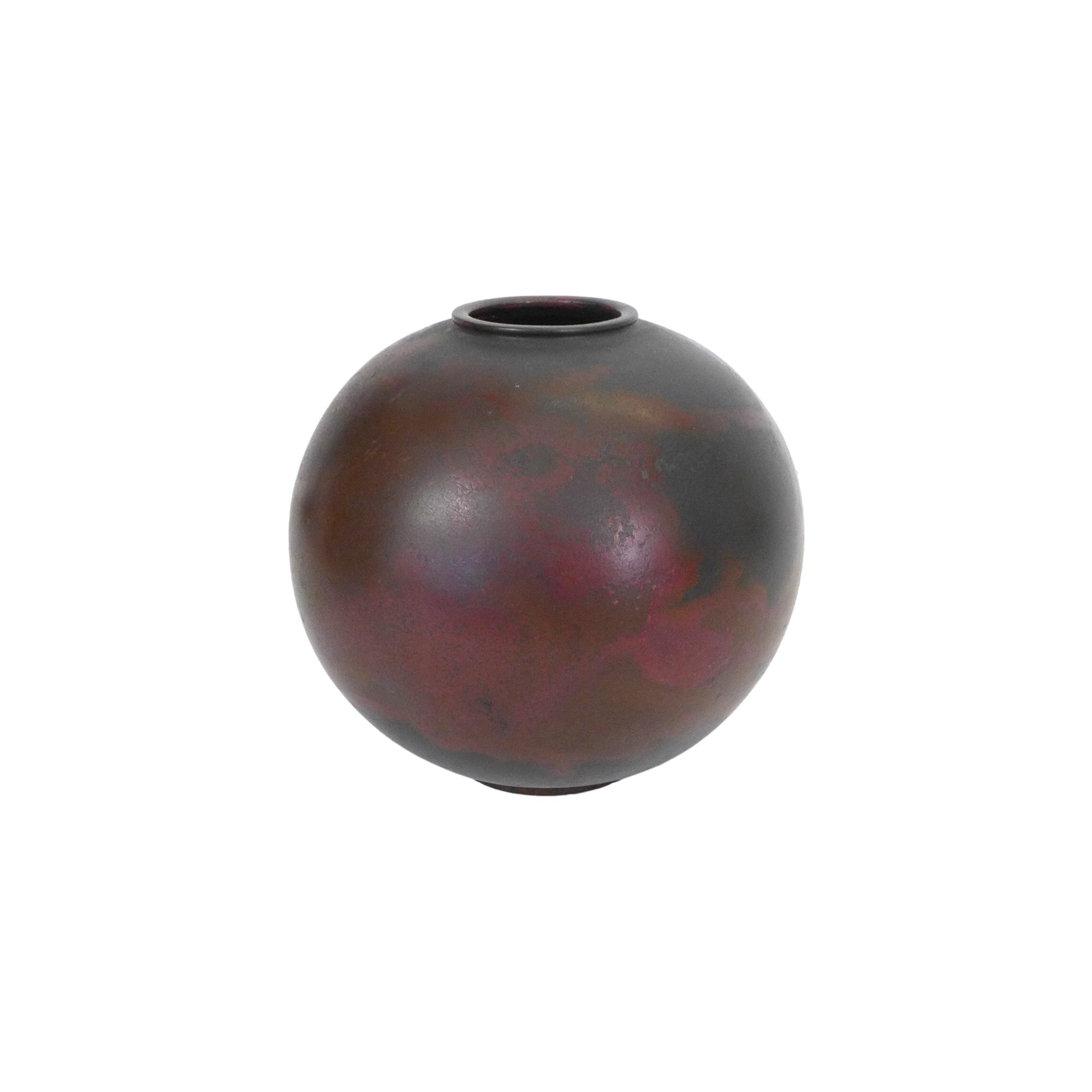 Late 19th Century Petite Japanese Bronze Spherical Vase