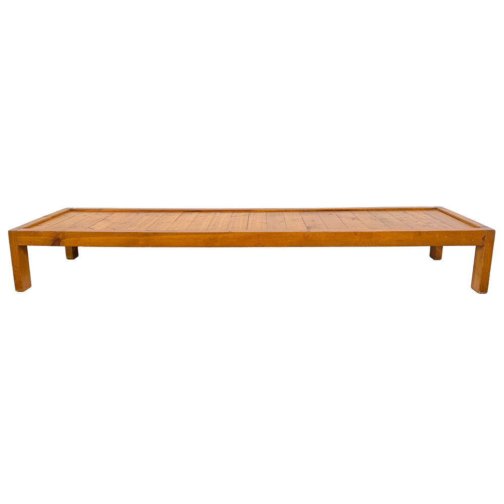 Low Slatted Wood Bench or Table in the Manner of Charlotte Perriand