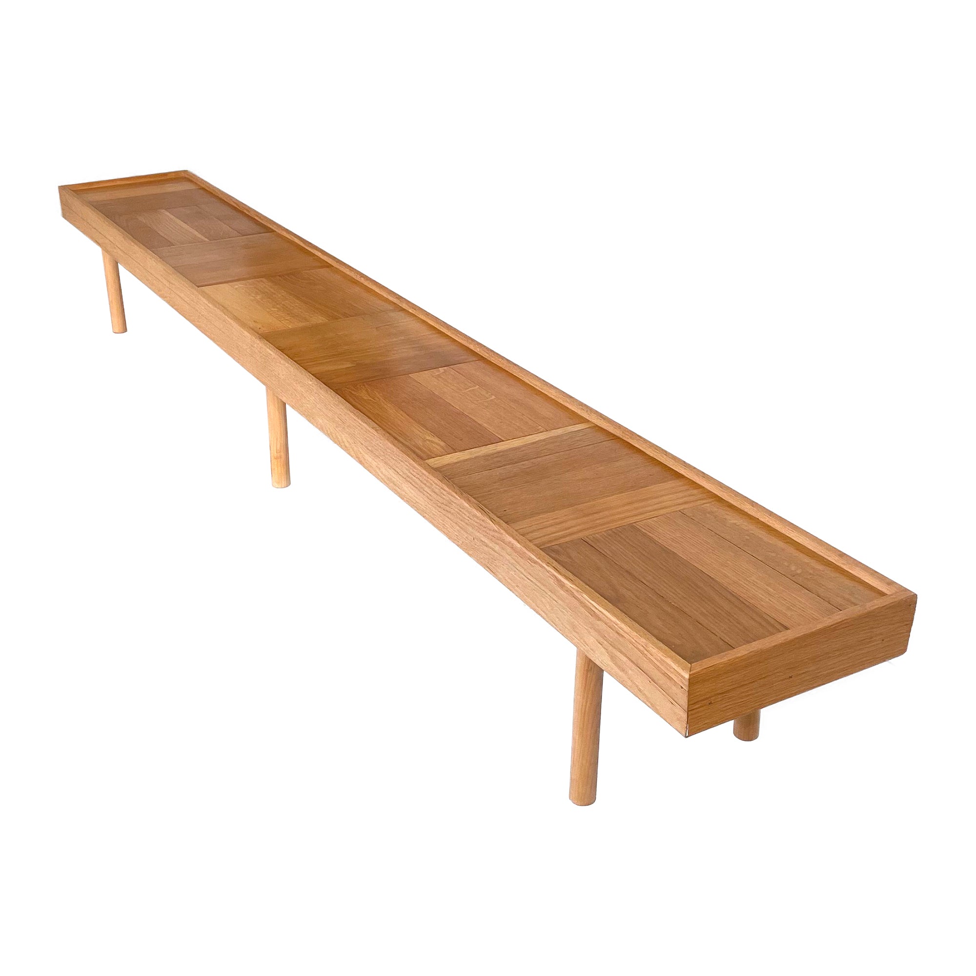 Unusual Low Long Wood Tile Table