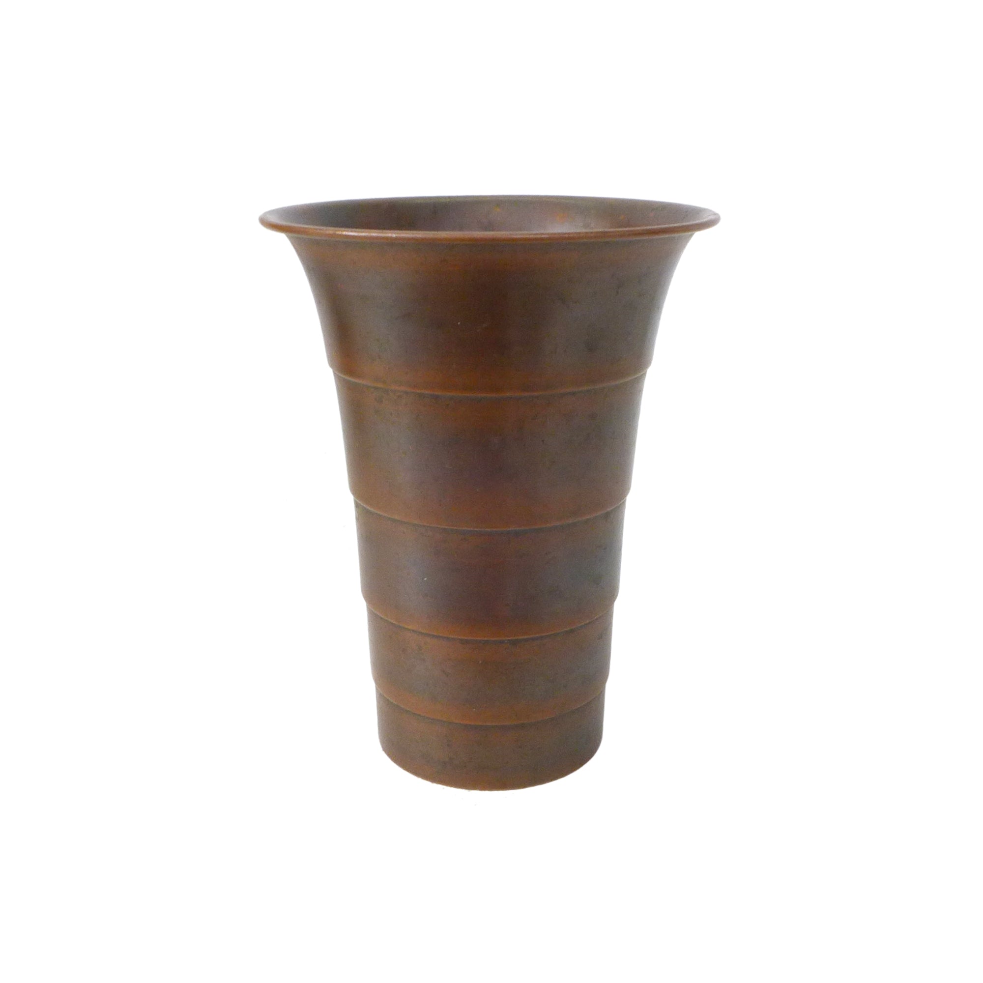 Machine Age Stepped Copper Vase