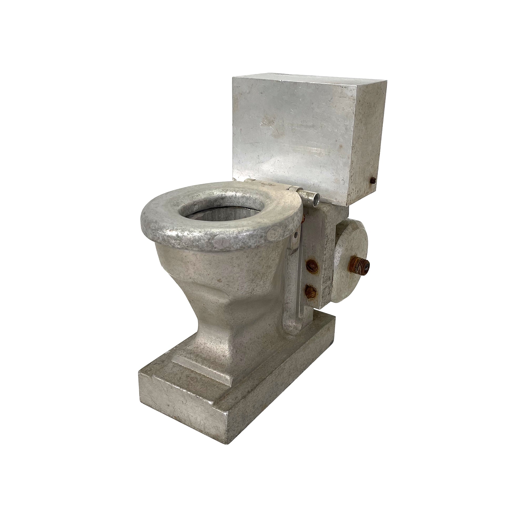 Machinist Aluminum Toilet Sculpture