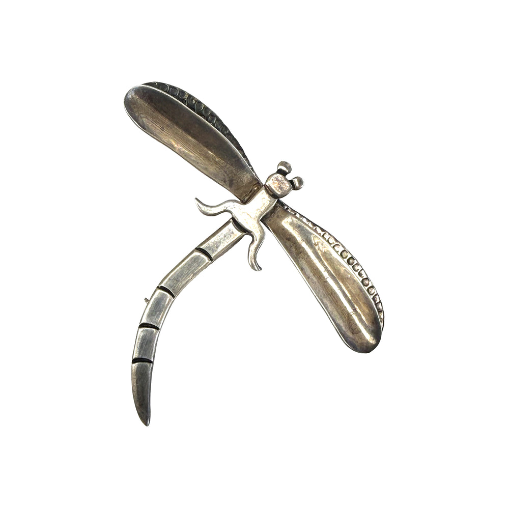 Mexican Sterling Silver Dragonfly Brooch