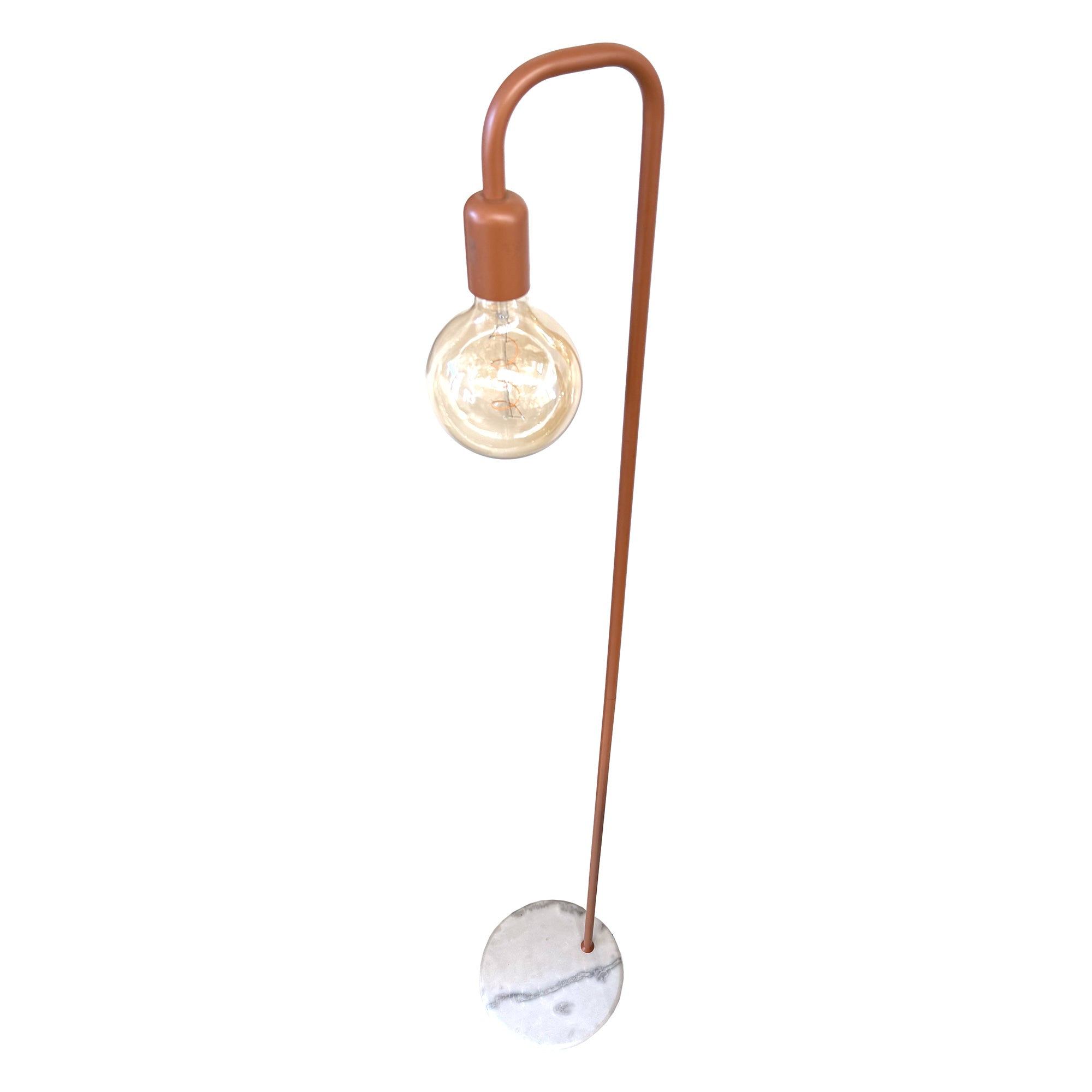 Minimalist Marble & Enameled Steel Floor Lamp