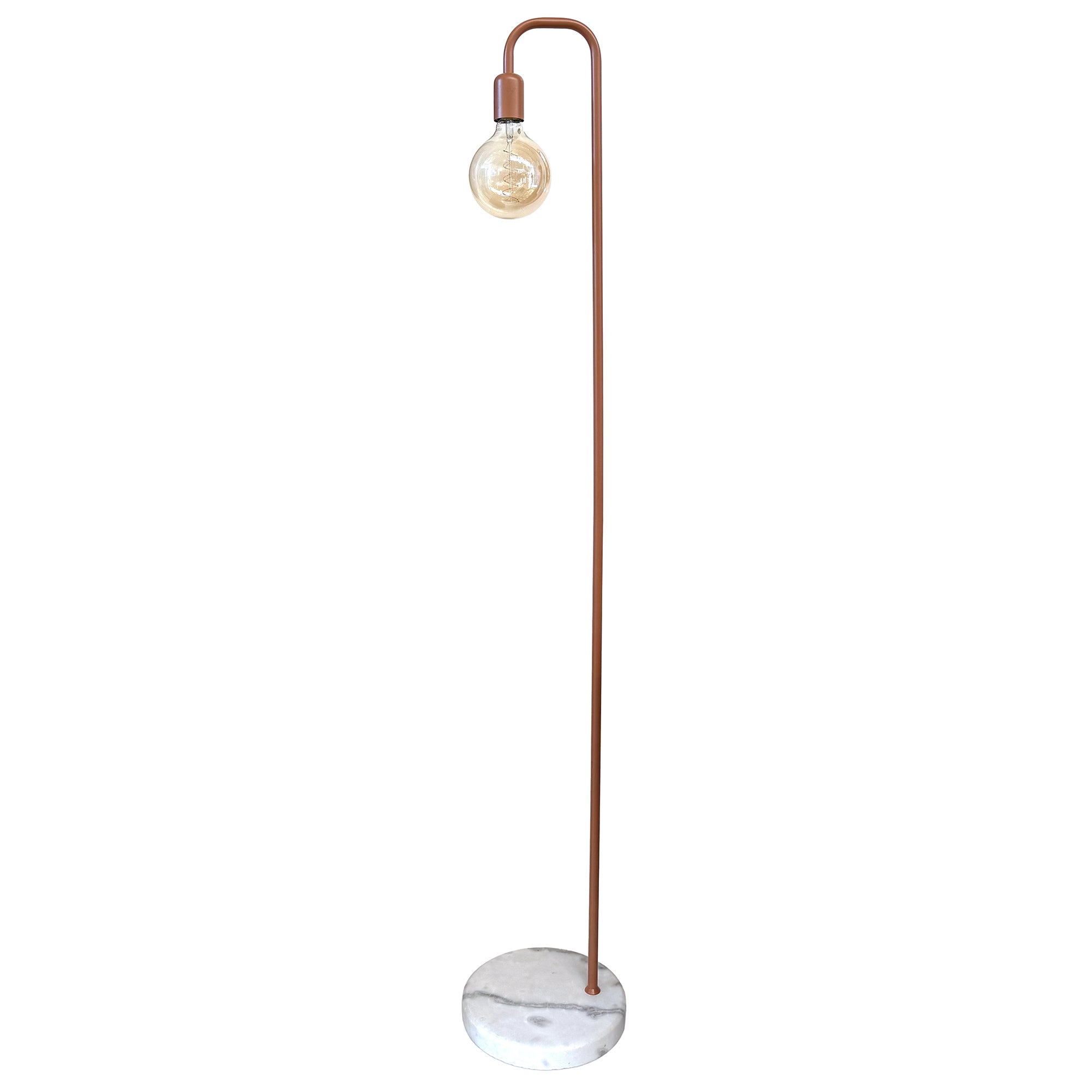Minimalist Marble & Enameled Steel Floor Lamp