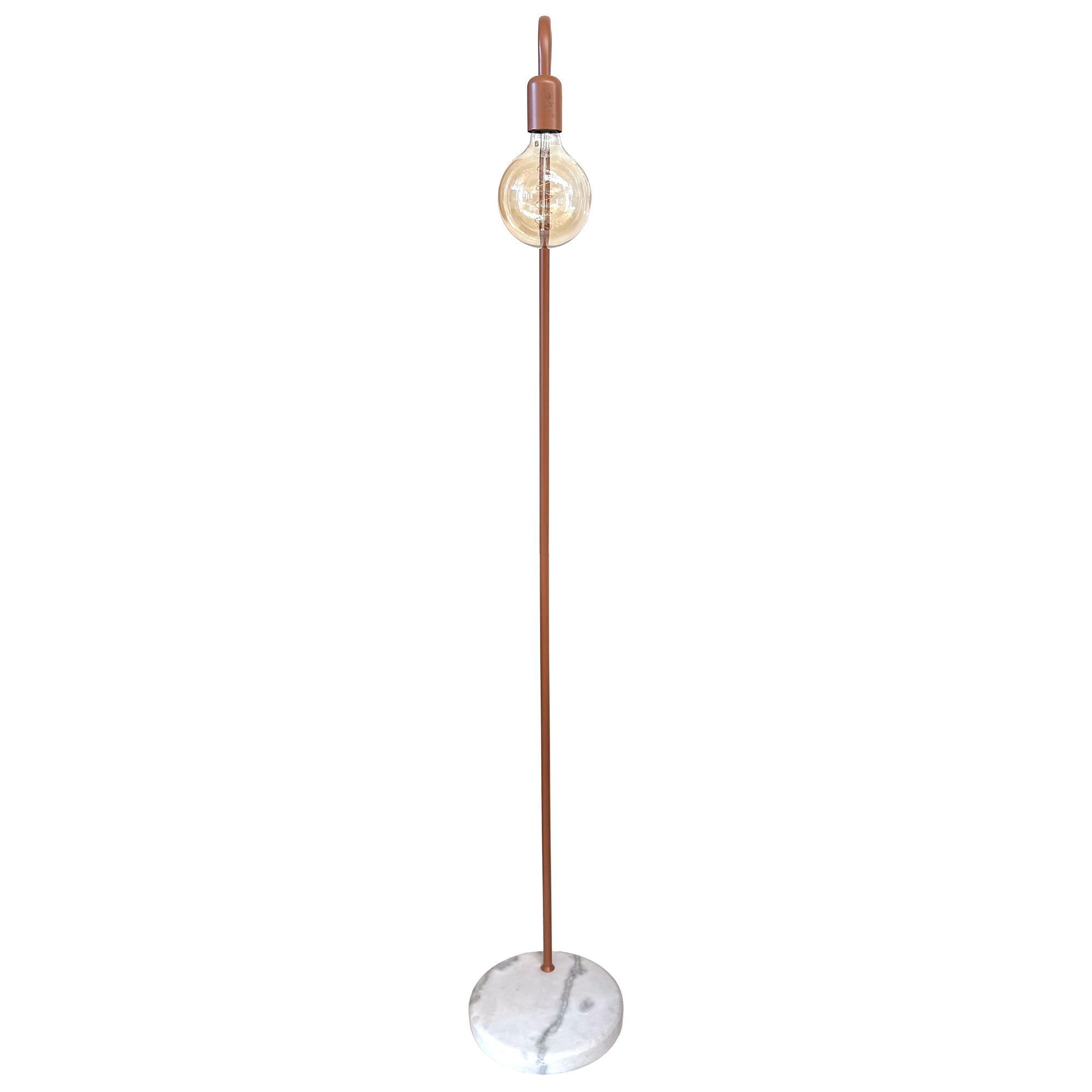 Minimalist Marble & Enameled Steel Floor Lamp