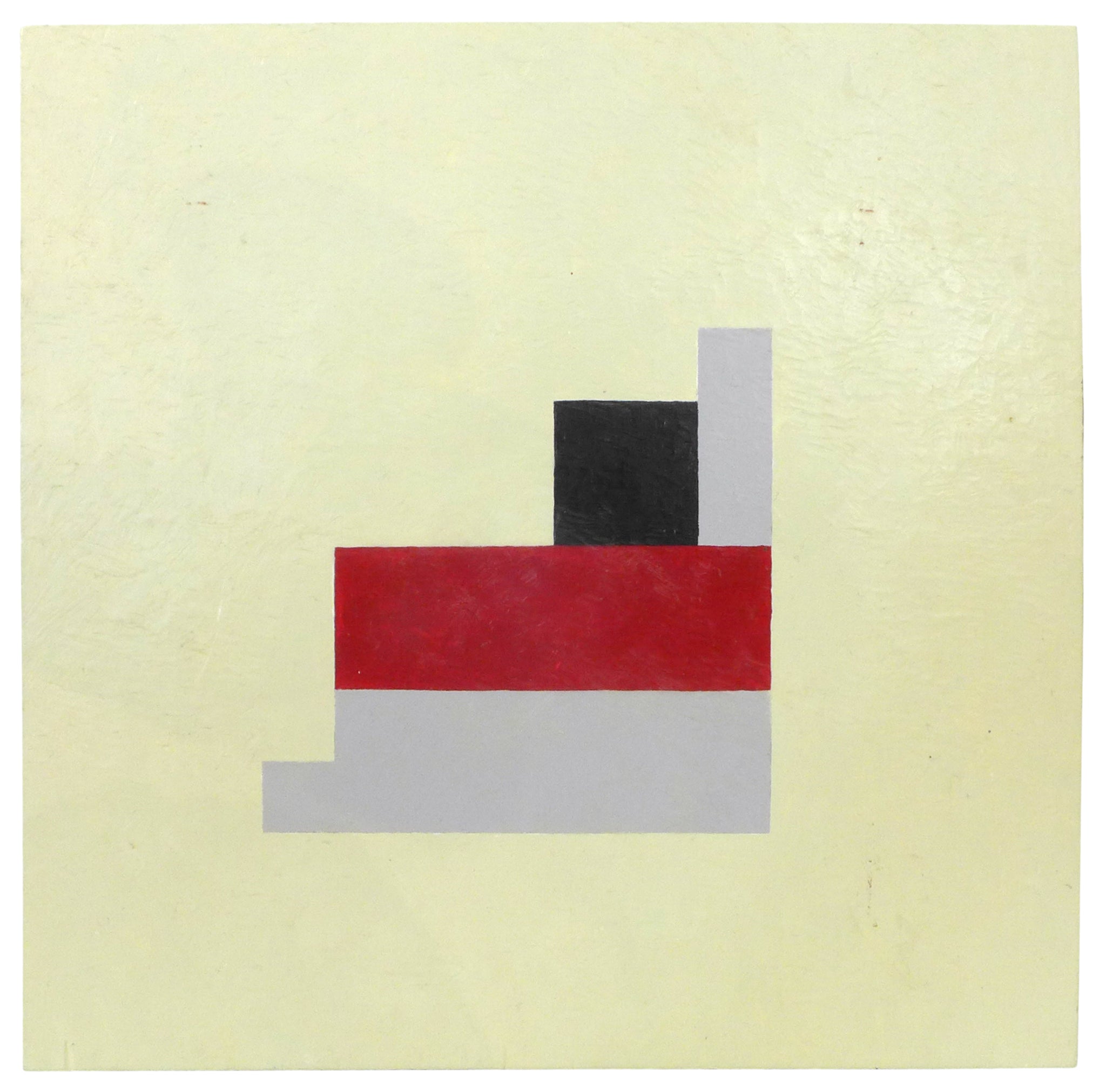 Suite of 6 Petite Suprematist Paintings on Board by Jim Bolin