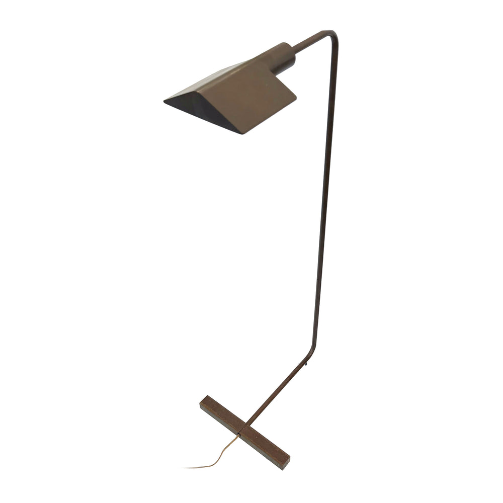 Modernist Brass Floor Lamp by Cedric Hartman