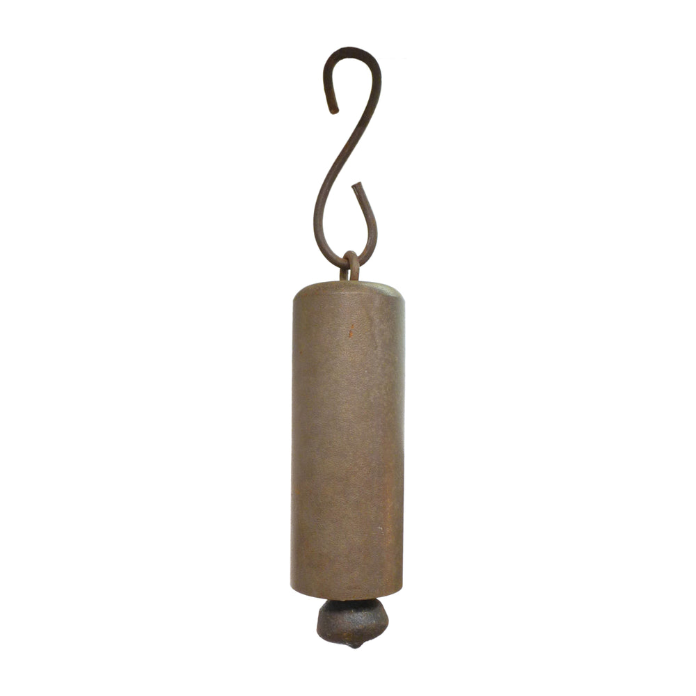 Modernist Cylindrical Iron Hanging Garden Bell