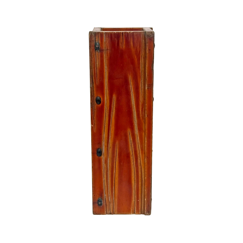 Modernist Japanese Wood Ikebana Vase