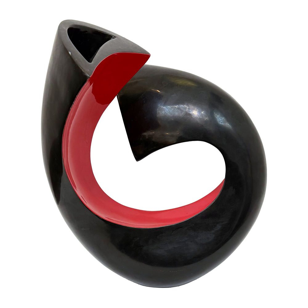Modernist Looping Lacquered Plastic Vase