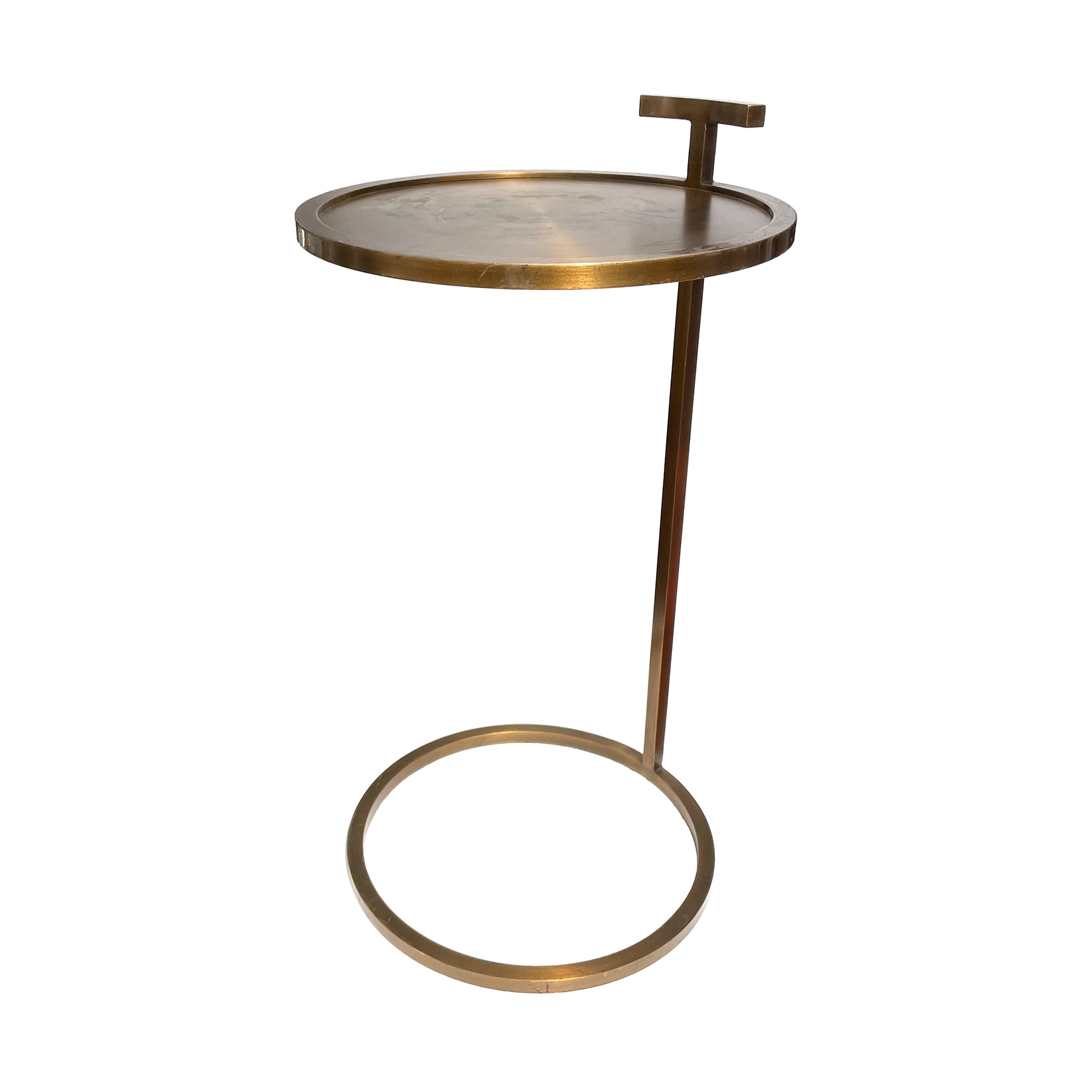 Modernist Machined Brass Side Table