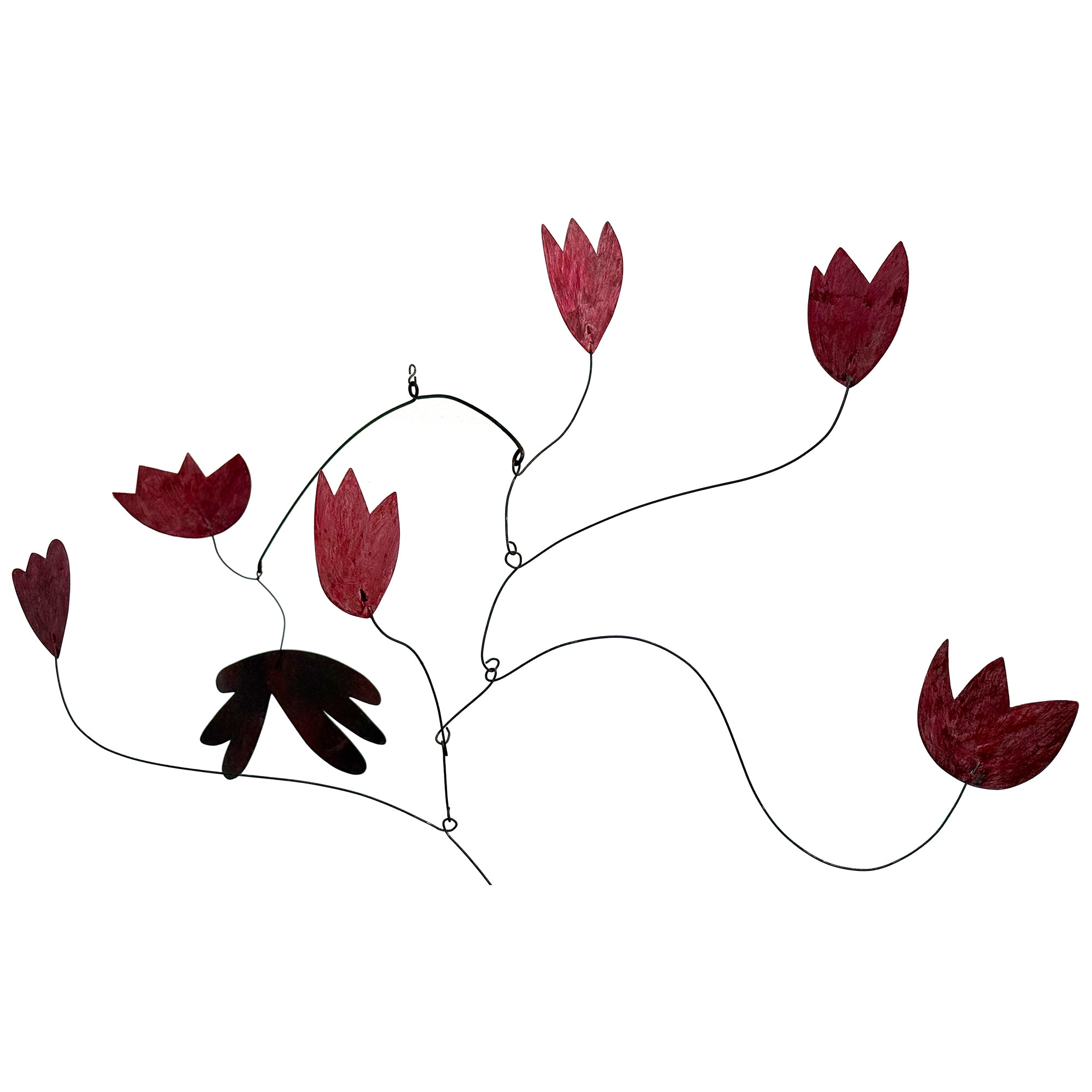 Modernist Phylomorphic Enameled Metal Hanging Mobile
