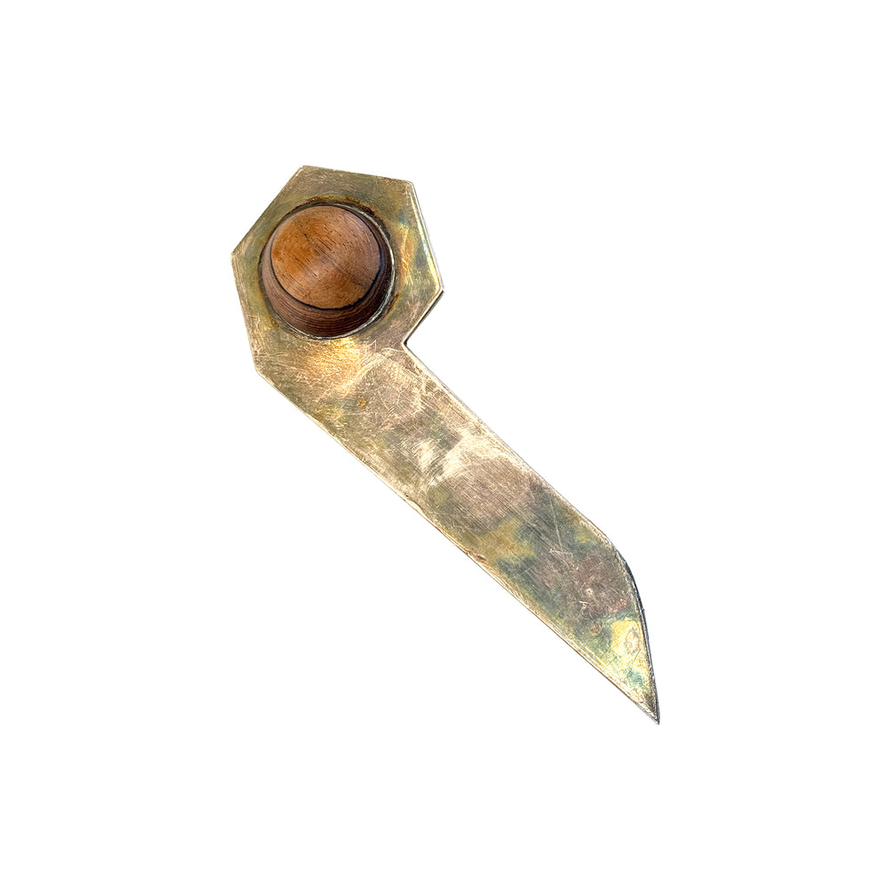 Modernist Wood & Chromed Steel Letter Opener