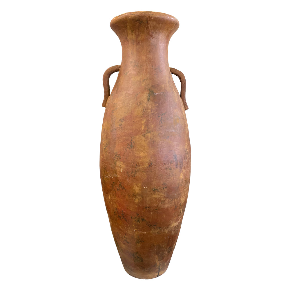 Monumental Terra Cotta Double-Handled Vessel