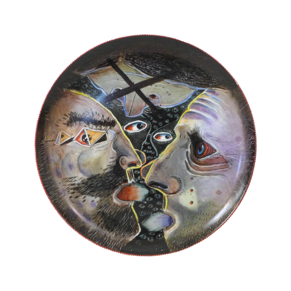 "Negotiating a Compromise" Hand Painted Plate by Fredric J Babb