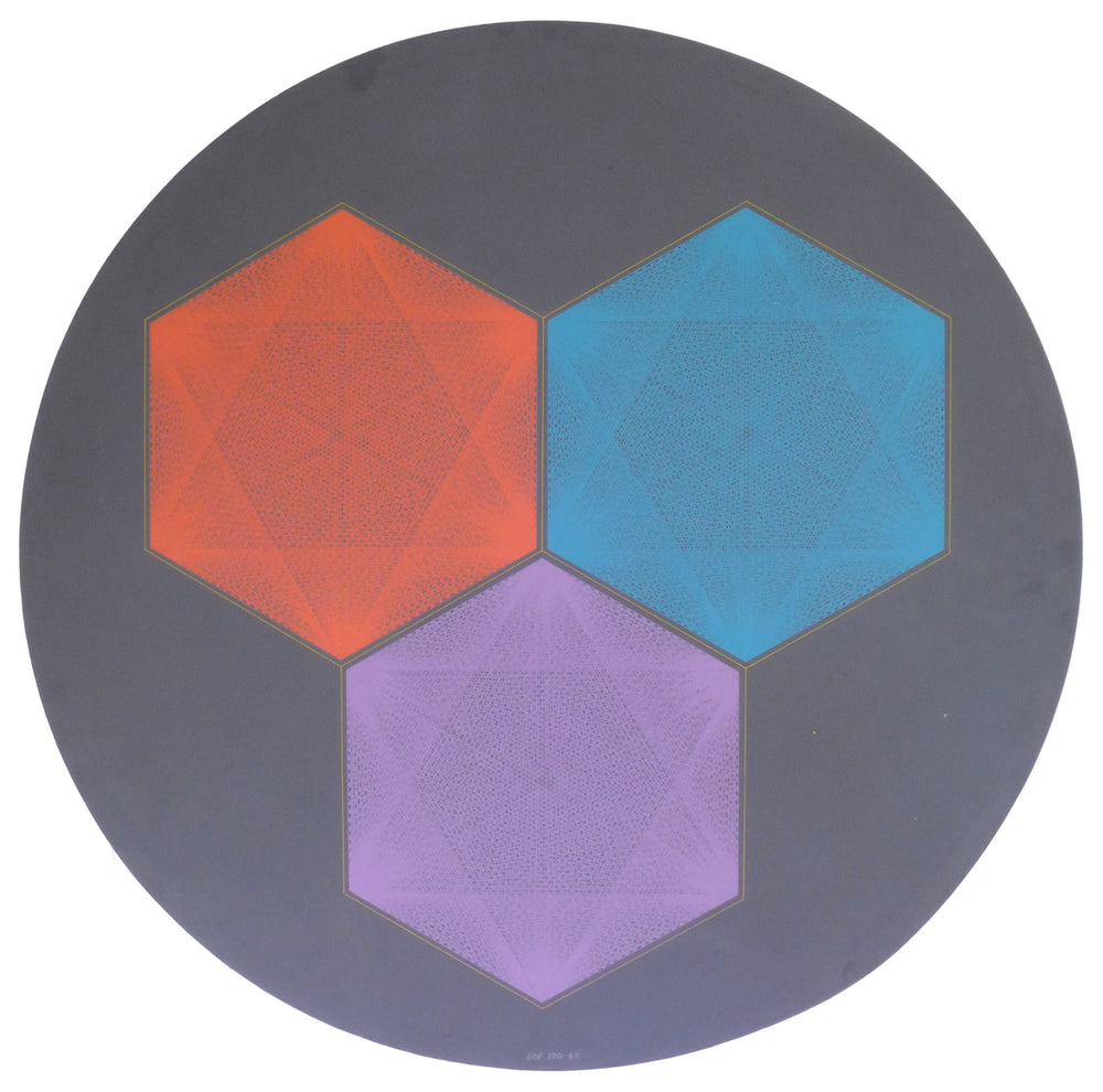 Geometric Shaped Canvas Painting by Ernest Noel Posey