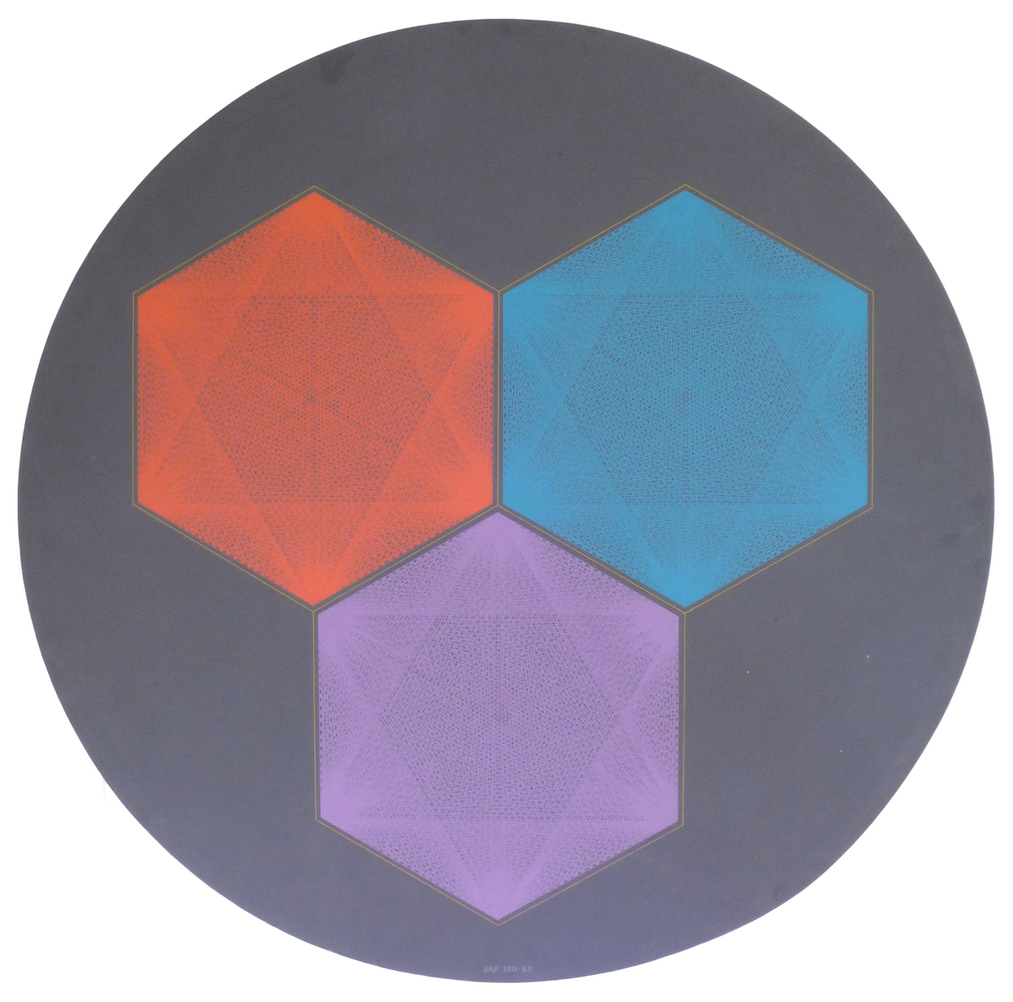Geometric Shaped Canvas Painting by Ernest Noel Posey