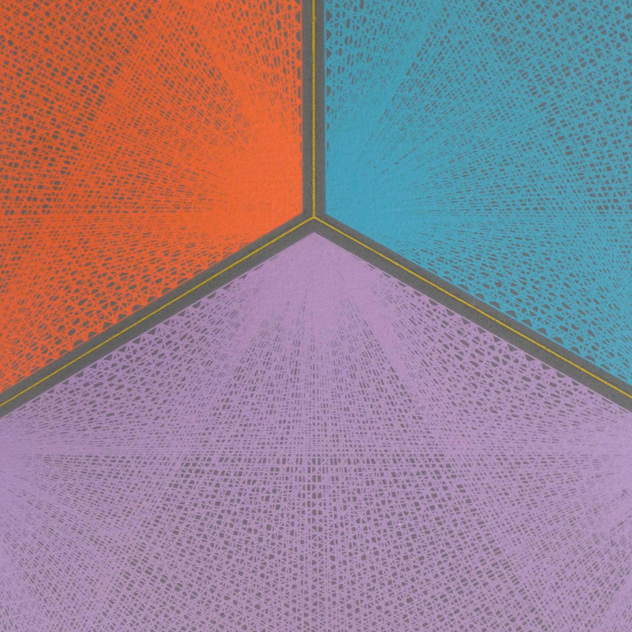 Geometric Shaped Canvas Painting by Ernest Noel Posey