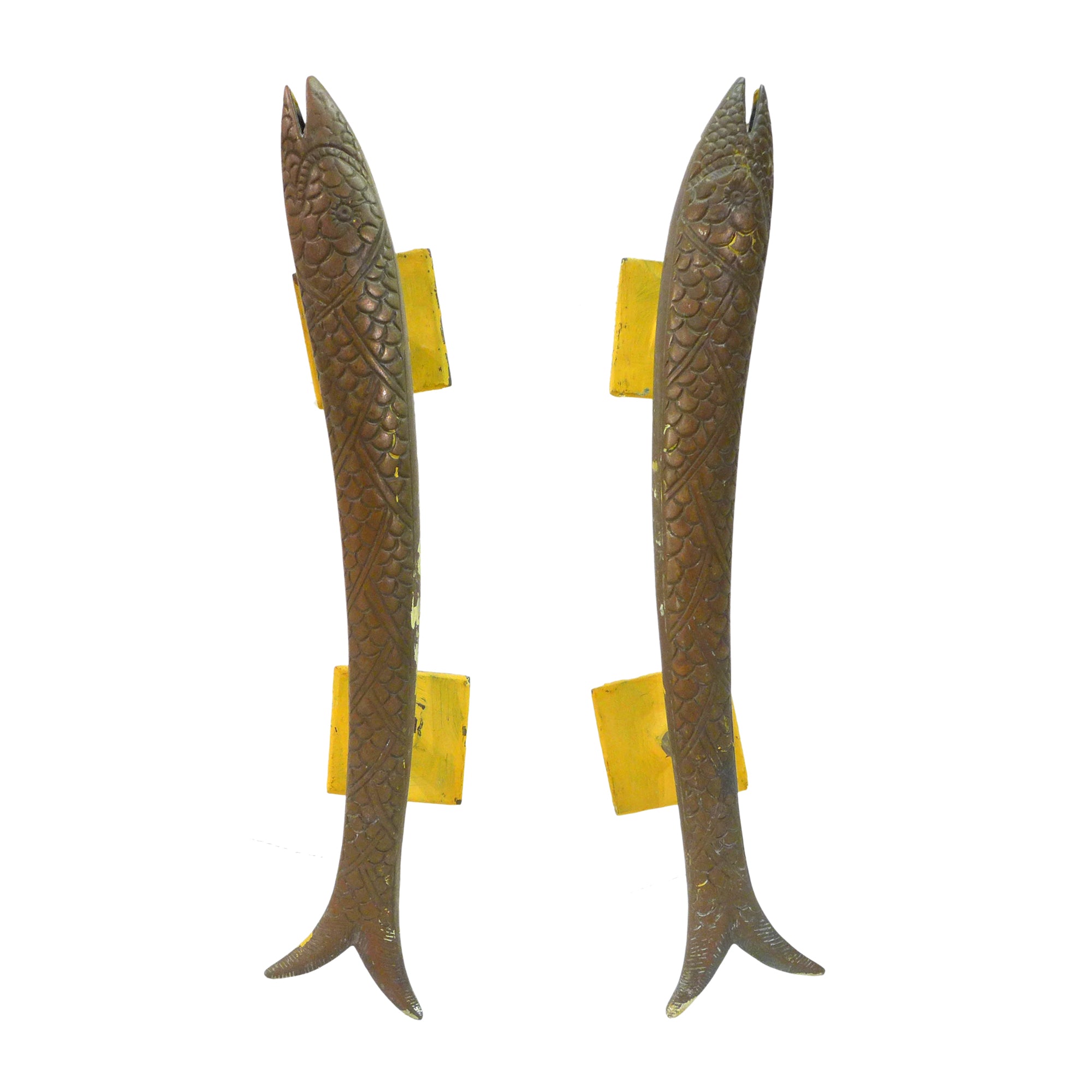 Pair of Cast Bronze Fish Door Pulls