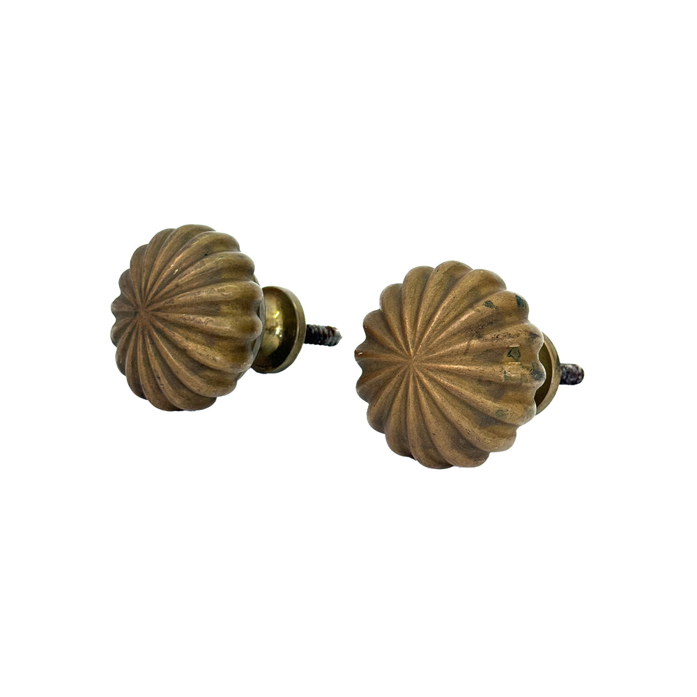 Pair of Fluted Bronze Door Handles