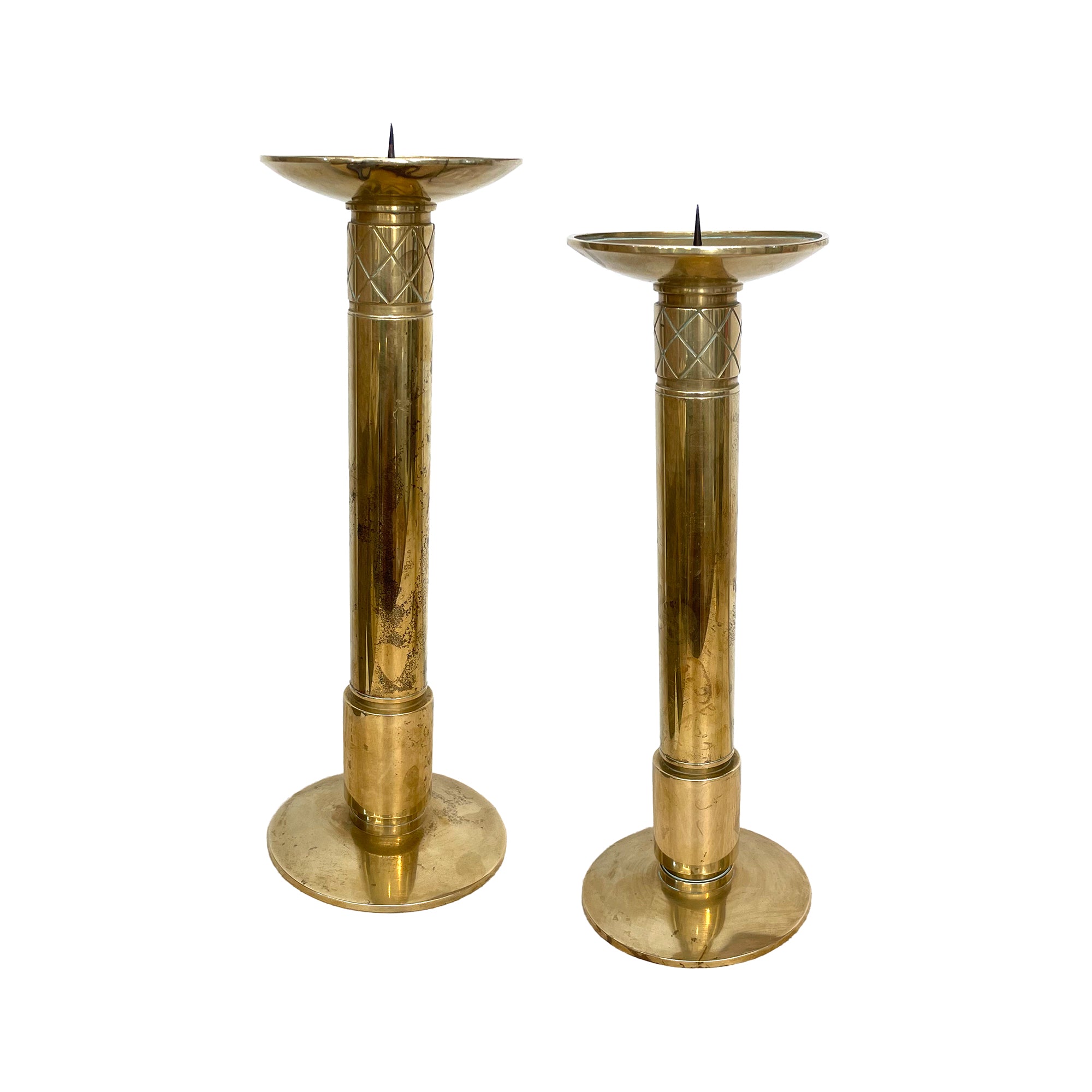 Pair of Italian Brass Candlesticks