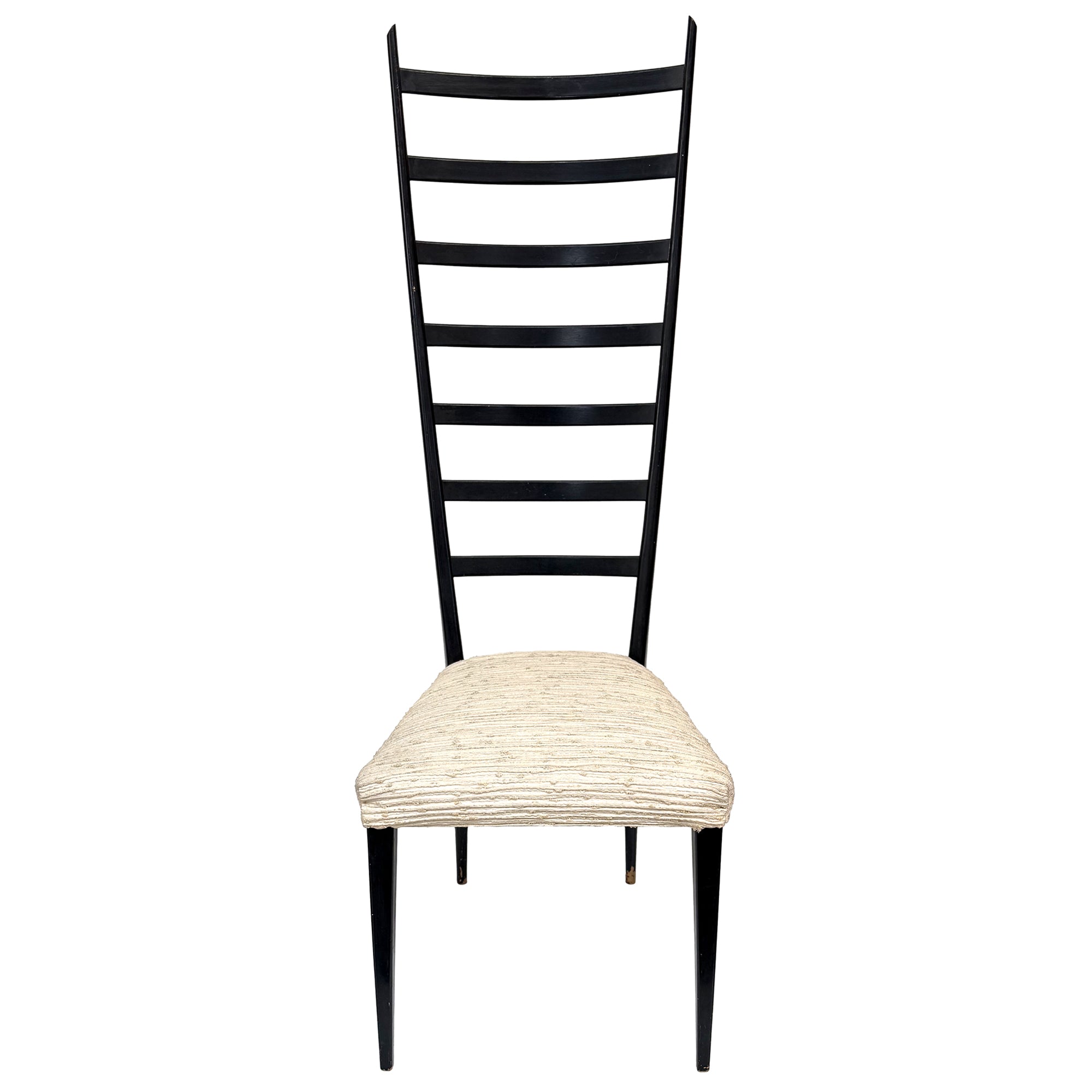 Pair of Italian Tall Ladder Back Chairs Attributed to Otto Gerdau for Cassina
