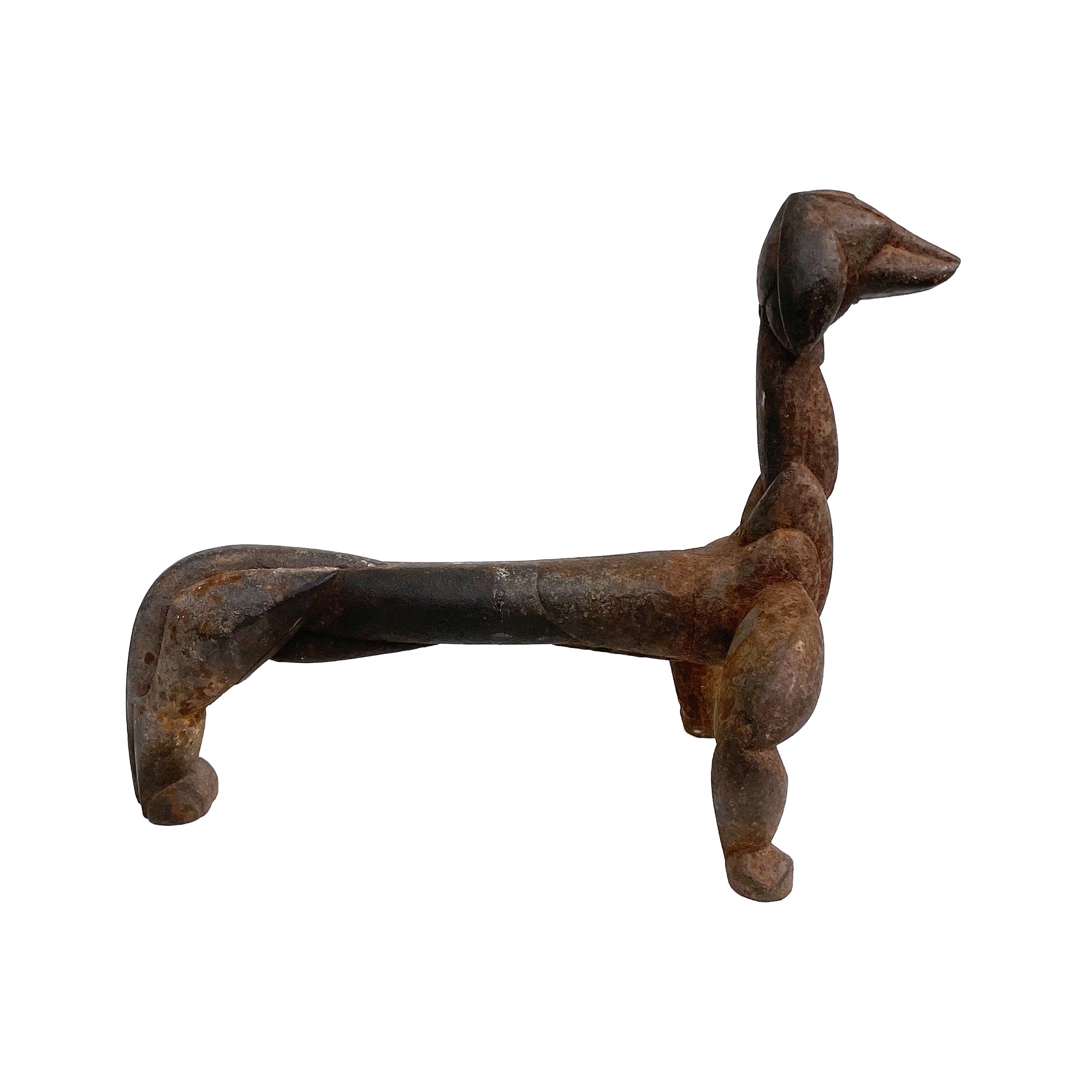 Pair of Modernist Dachshunds Andirons