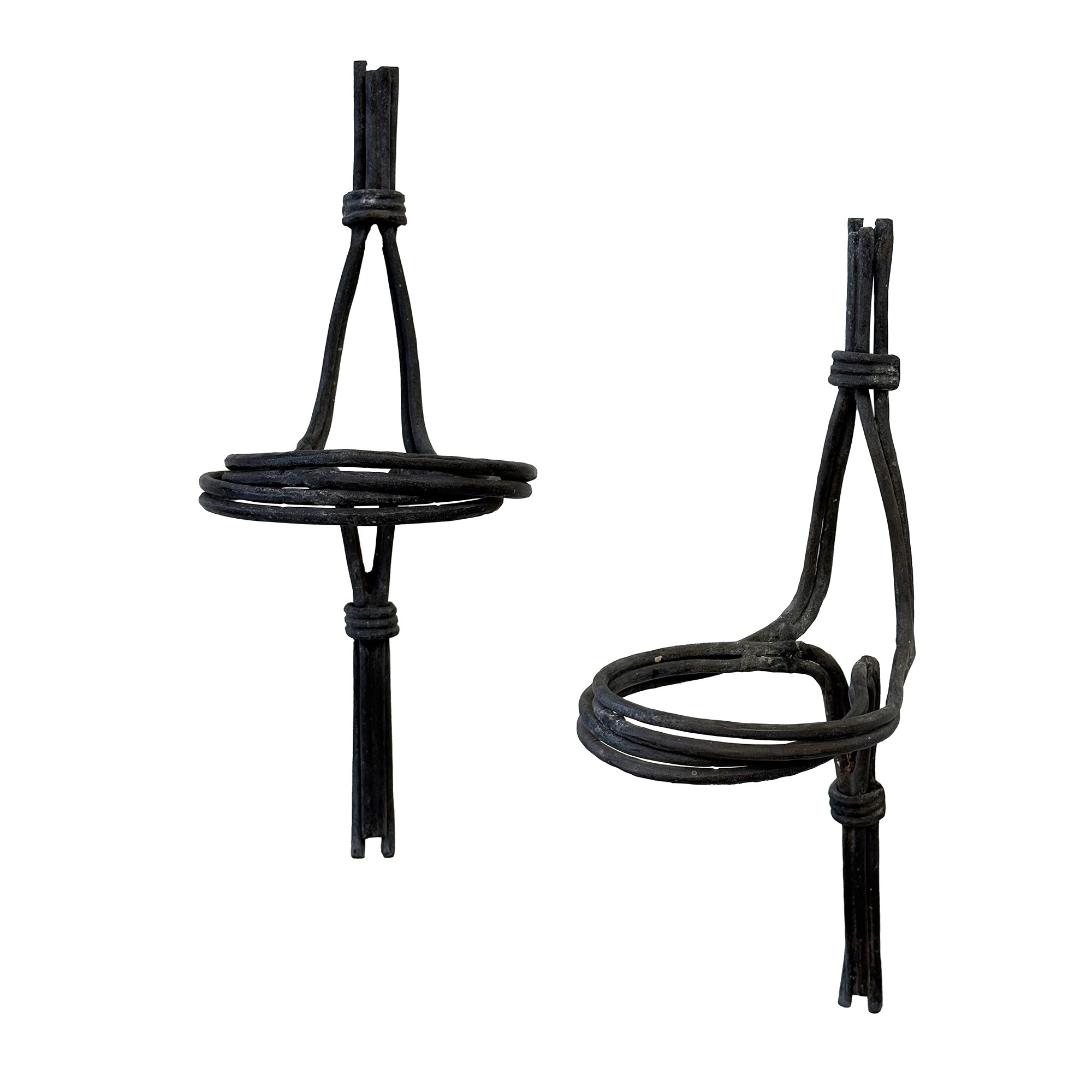 Pair of Wrought Iron Plant Holder Sconces