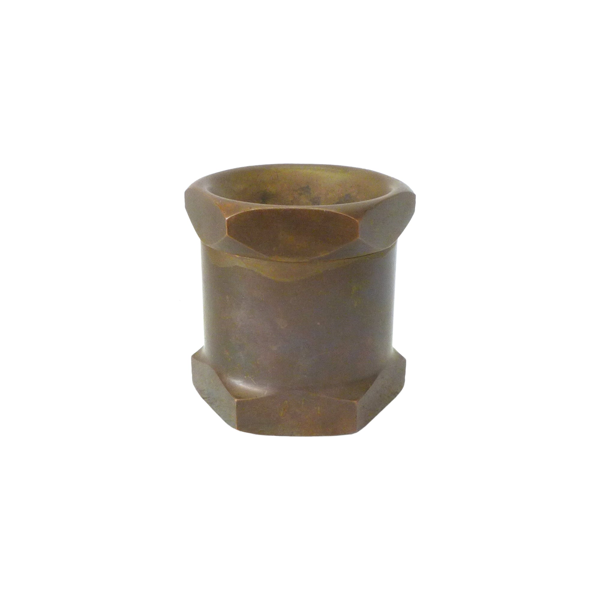 Petite Bronze Machined "Nut" Receptacle