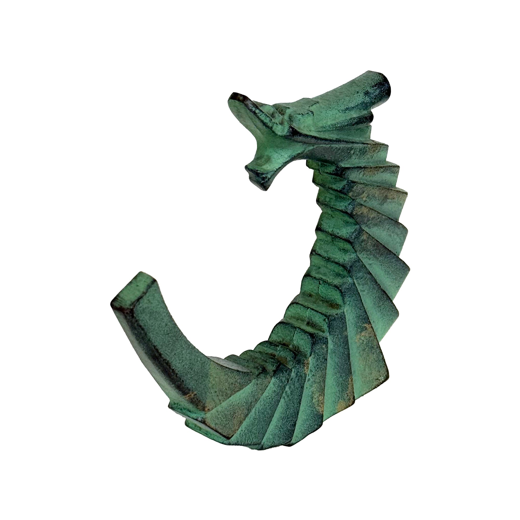 Petite Japanese Cast Bronze Dragon with Applied Patina
