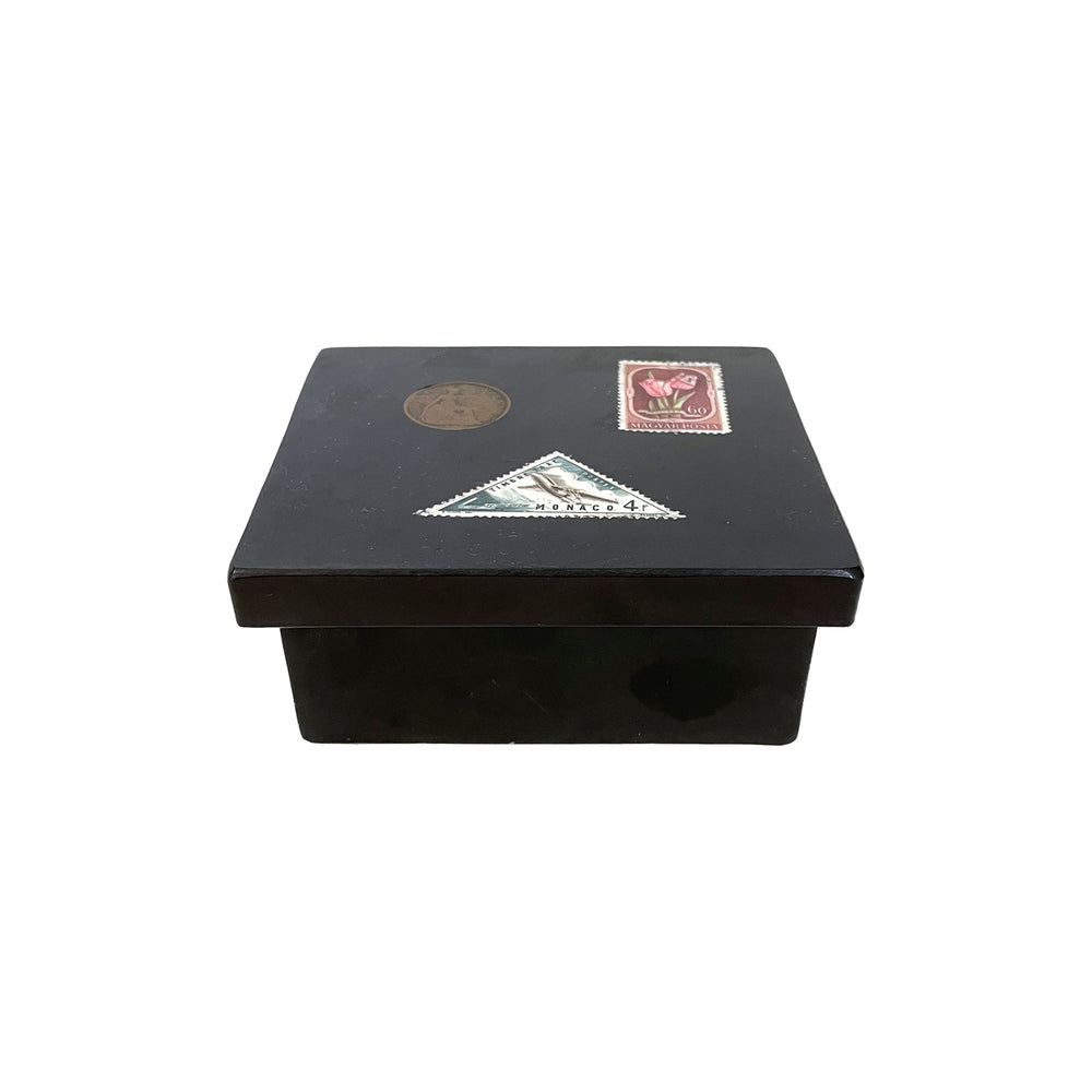 Petite Laquered Stamp & Coin Box