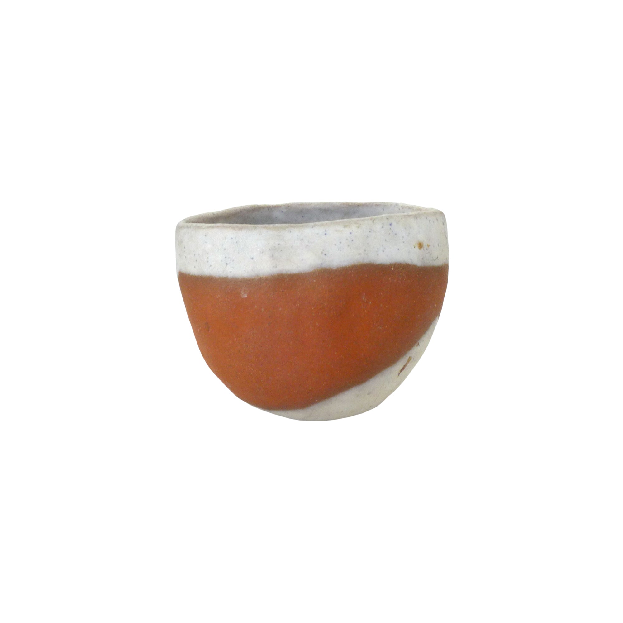 Petite Partially Glazed Terra Cotta Vase