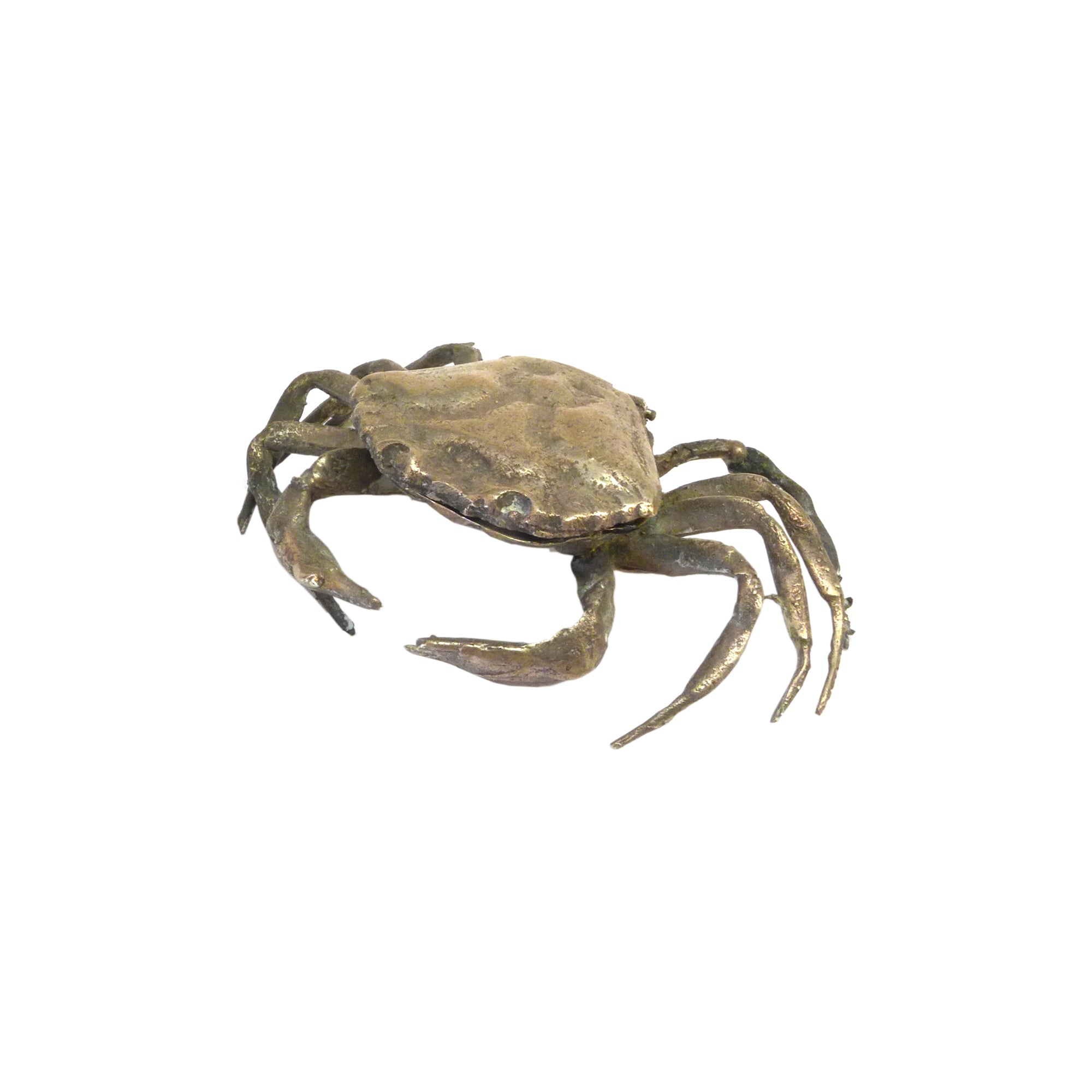 Petite Silver Hinge-Lidded Crab Box